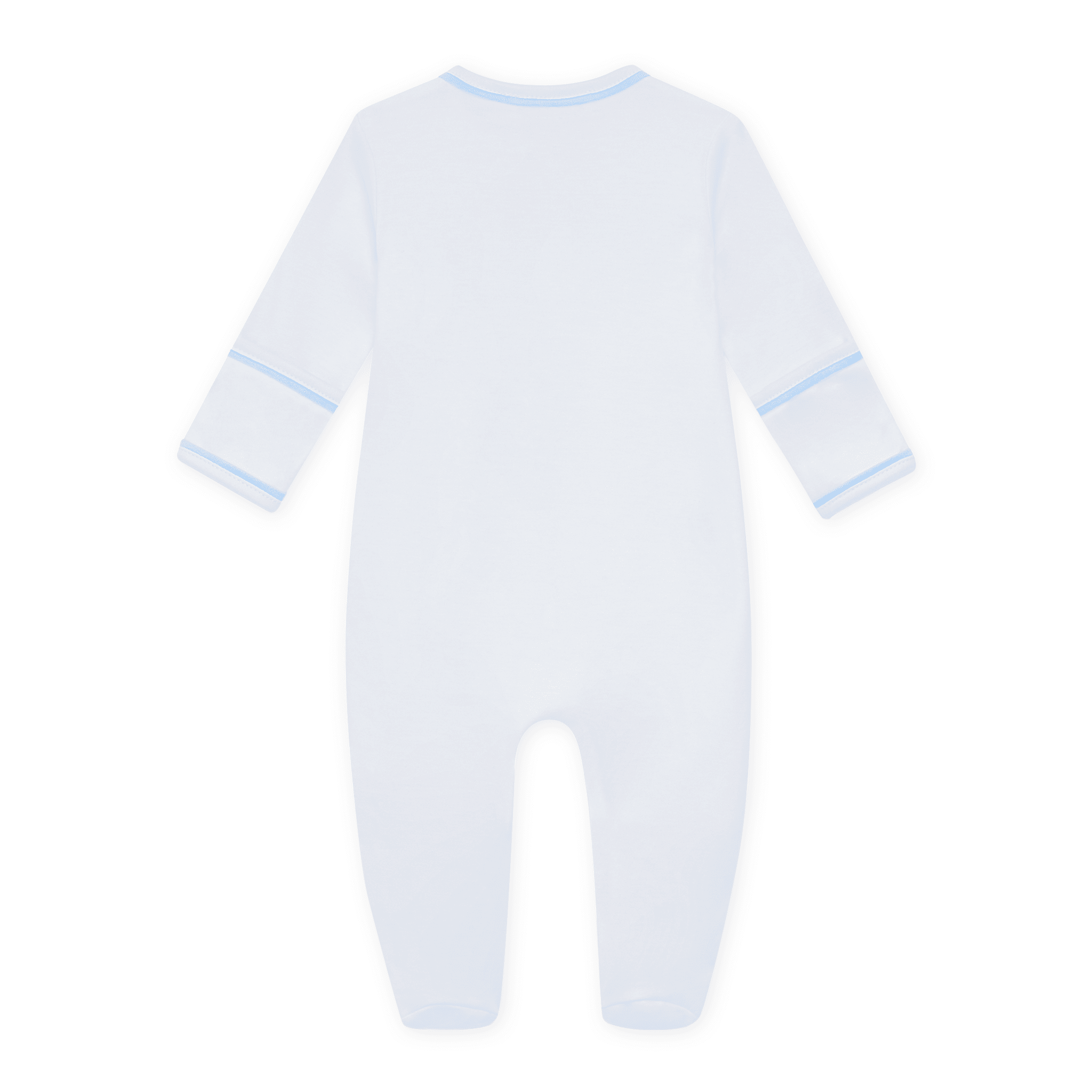 Little Crawlers Embroidered Footie - Light Blue - Magnolia BabyFootie