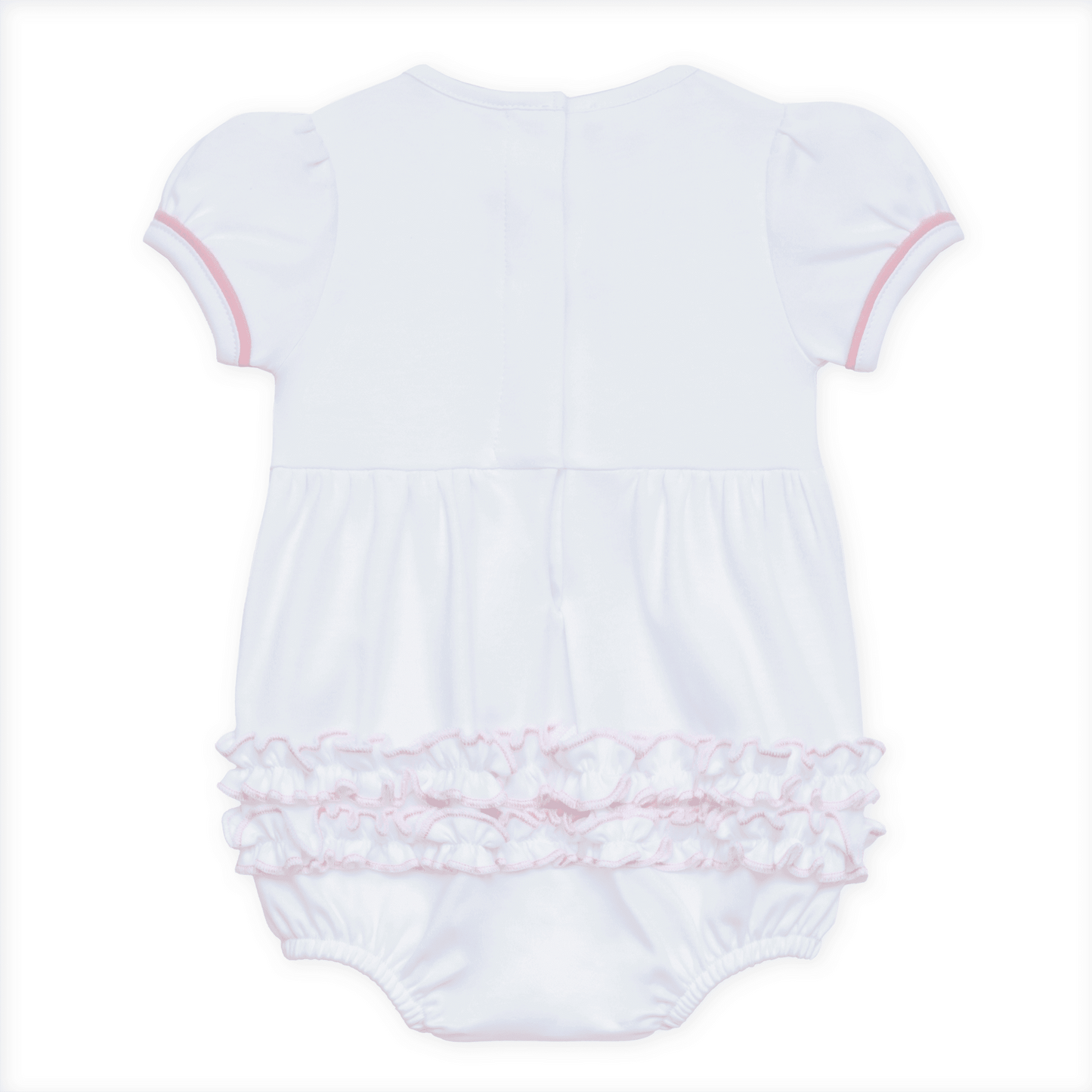 Little Crawlers Embroidered Ruffle Bubble - Magnolia BabyBubble