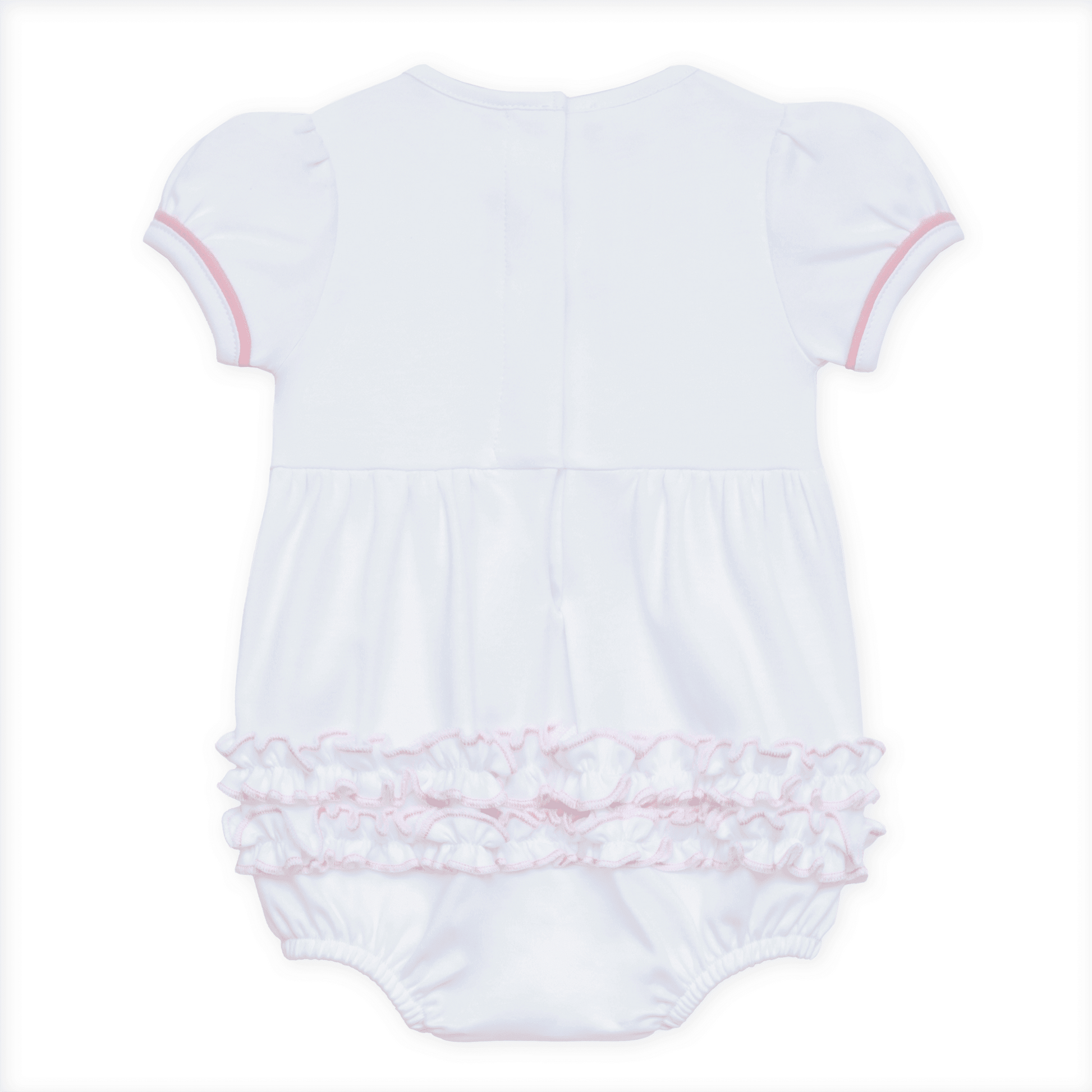Little Crawlers Embroidered Ruffle Bubble - Magnolia BabyBubble