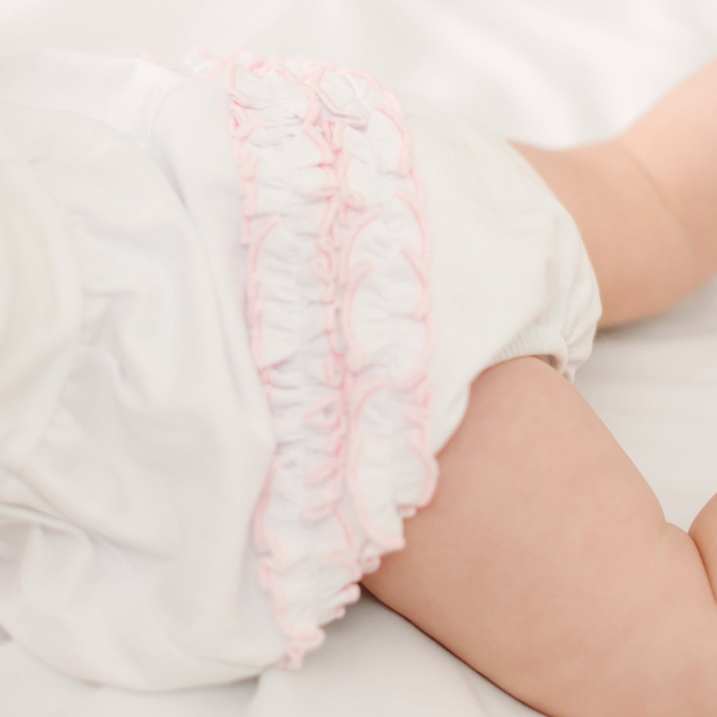 Little Crawlers Embroidered Ruffle Bubble - Magnolia BabyBubble