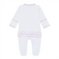 Little Crawlers Embroidered Ruffle Footie - Pink - Magnolia BabyFootie