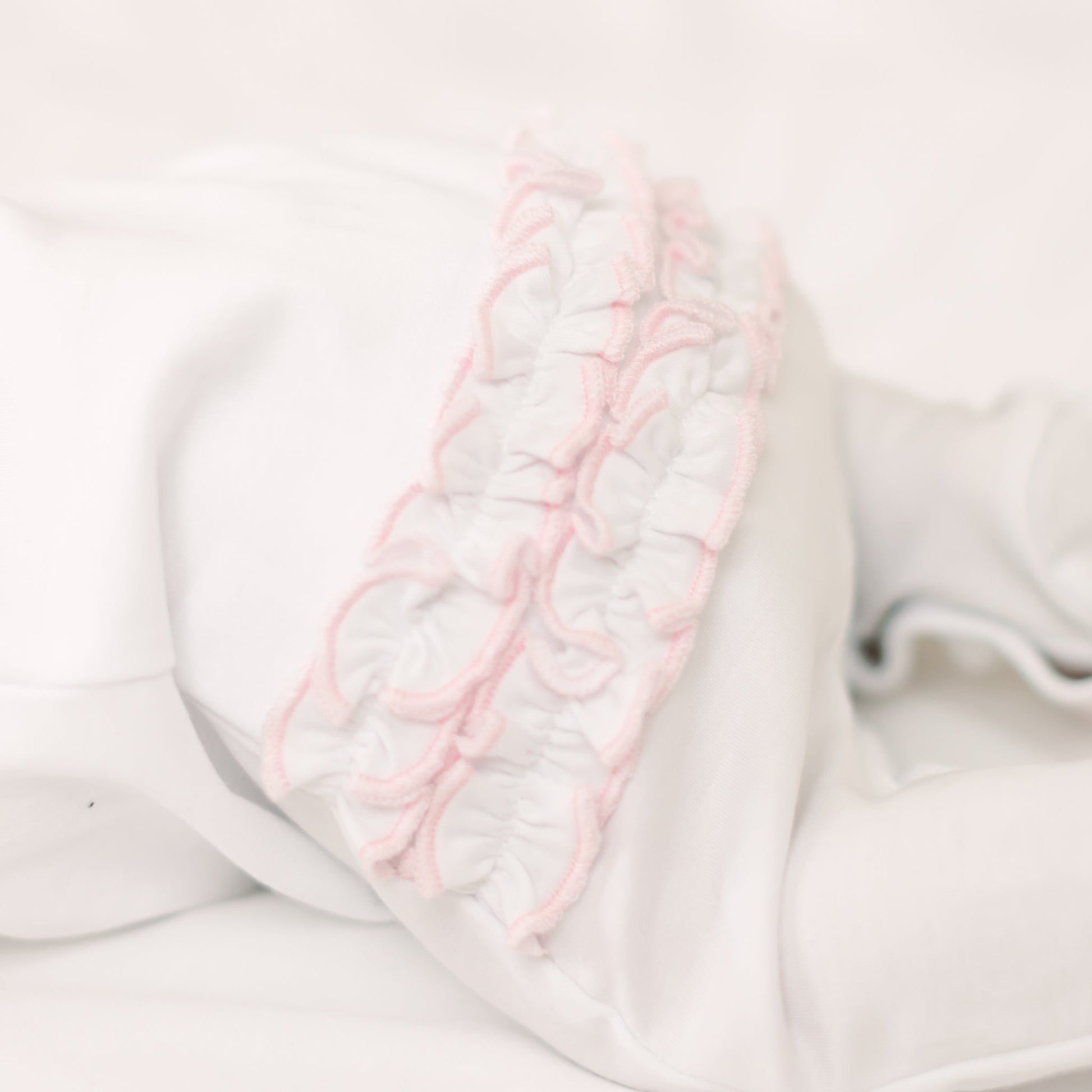 Little Crawlers Embroidered Ruffle Footie - Pink - Magnolia BabyFootie