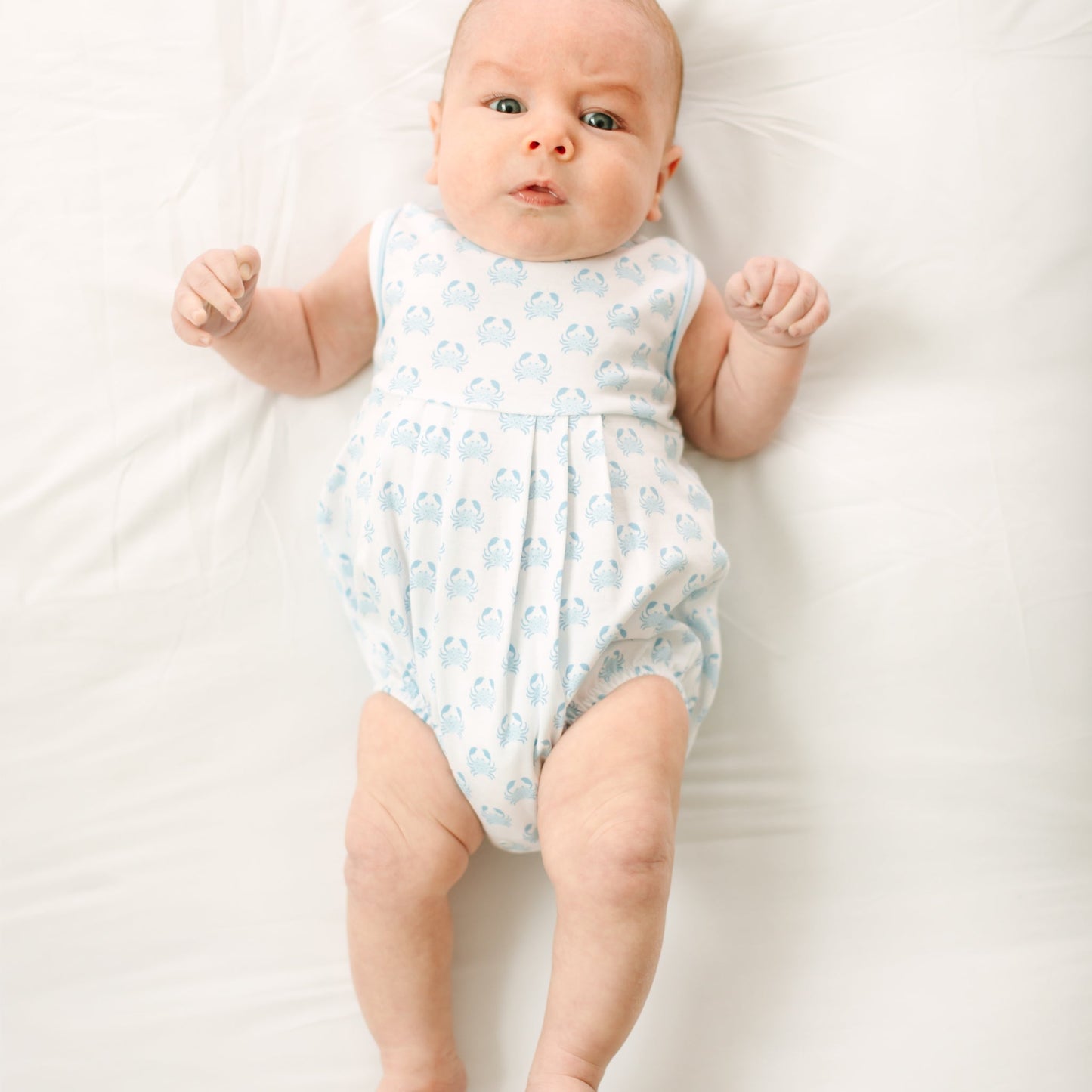 Little Crawlers Print Bubble - Light Blue - Magnolia BabyBubble