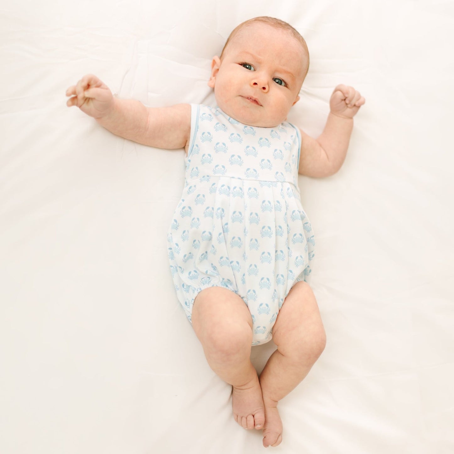 Little Crawlers Print Bubble - Light Blue - Magnolia BabyBubble
