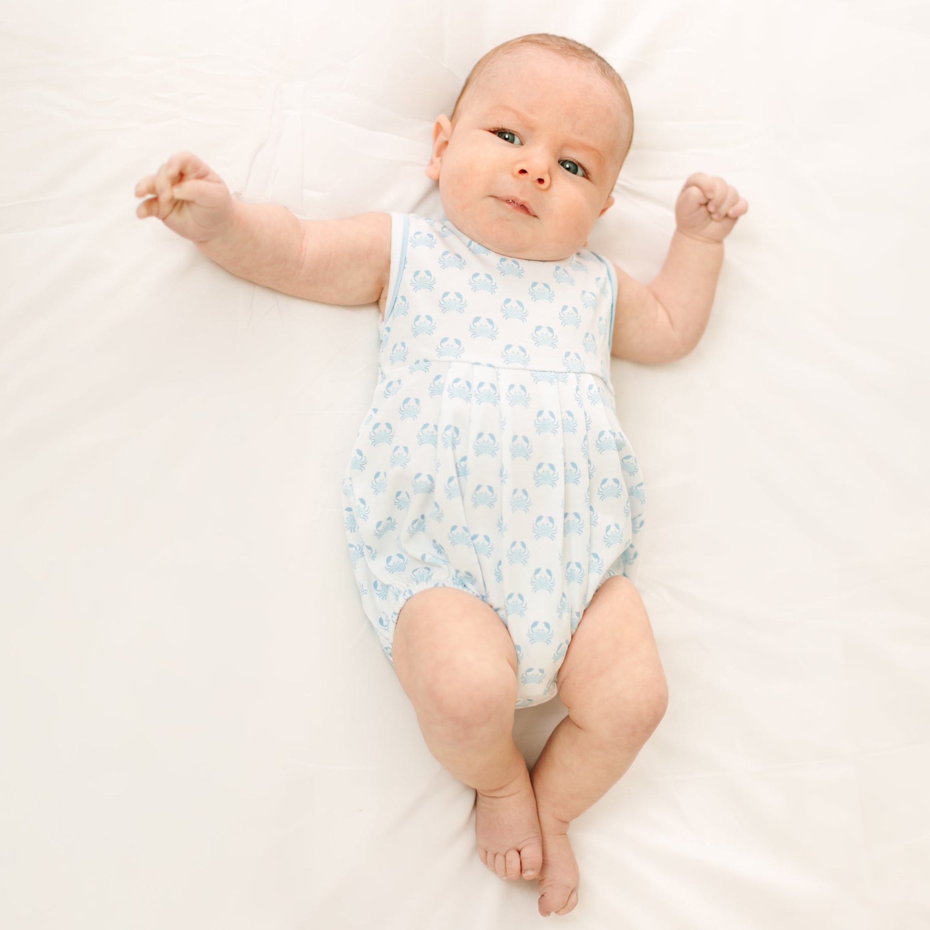 Little Crawlers Print Bubble - Light Blue - Magnolia BabyBubble