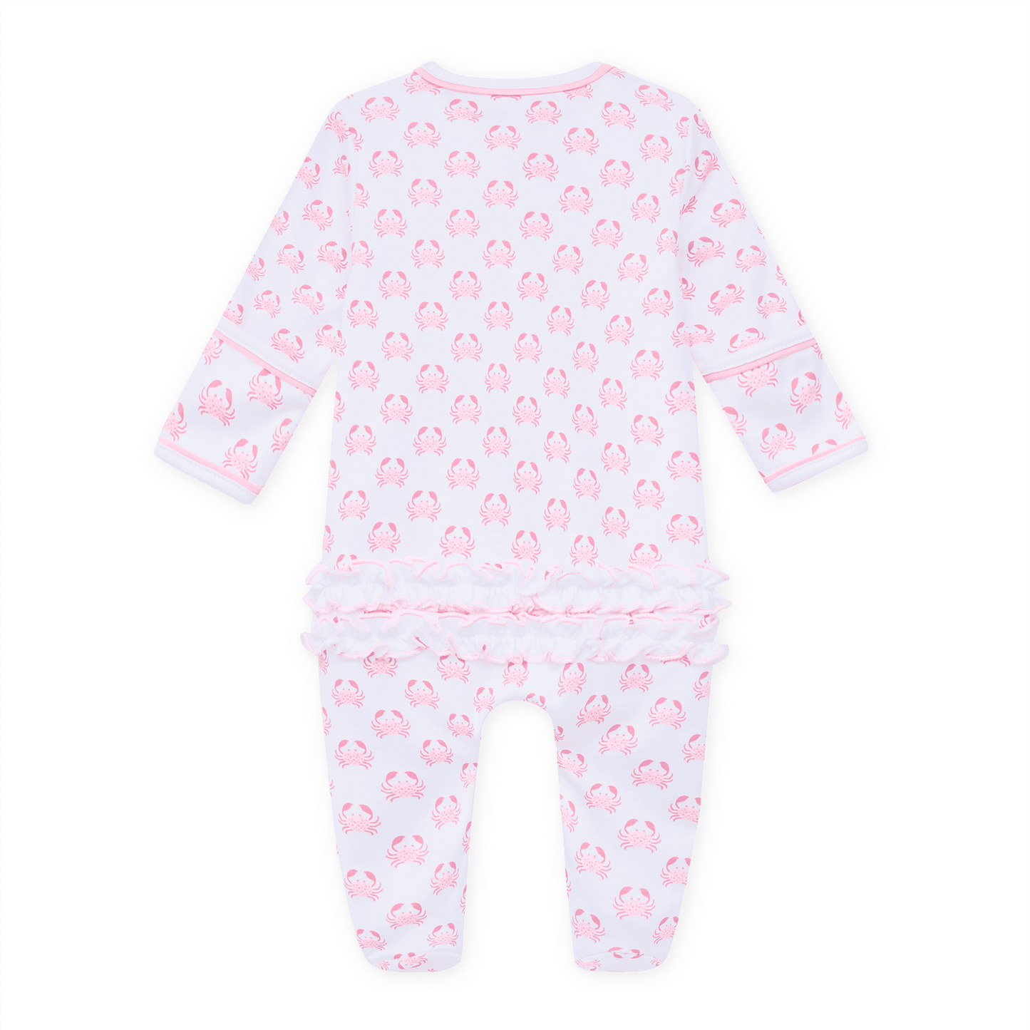 Magnolia Baby_Little Crawlers Print Ruffle Footie - Pink_2