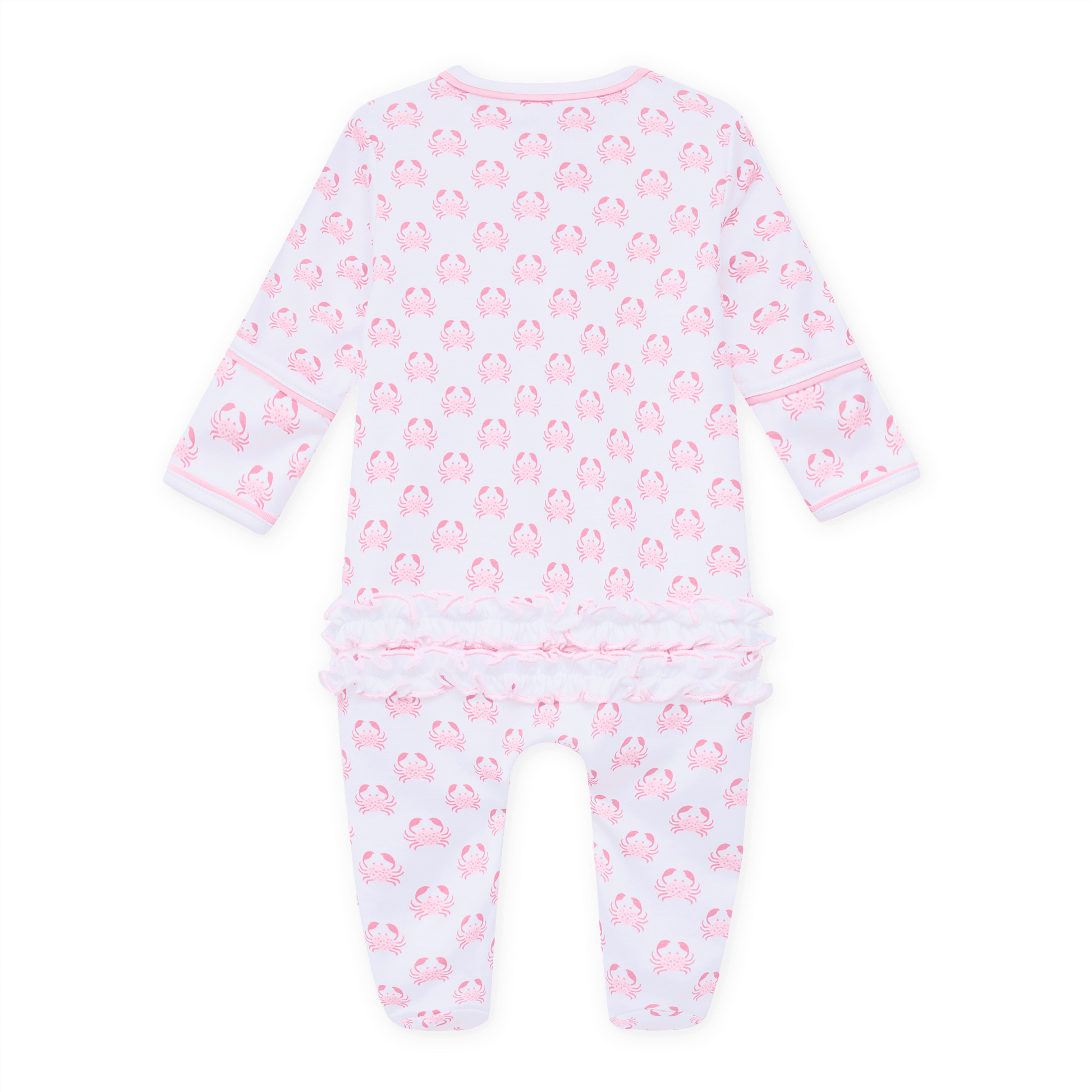 Magnolia Baby_Little Crawlers Print Ruffle Footie - Pink_2