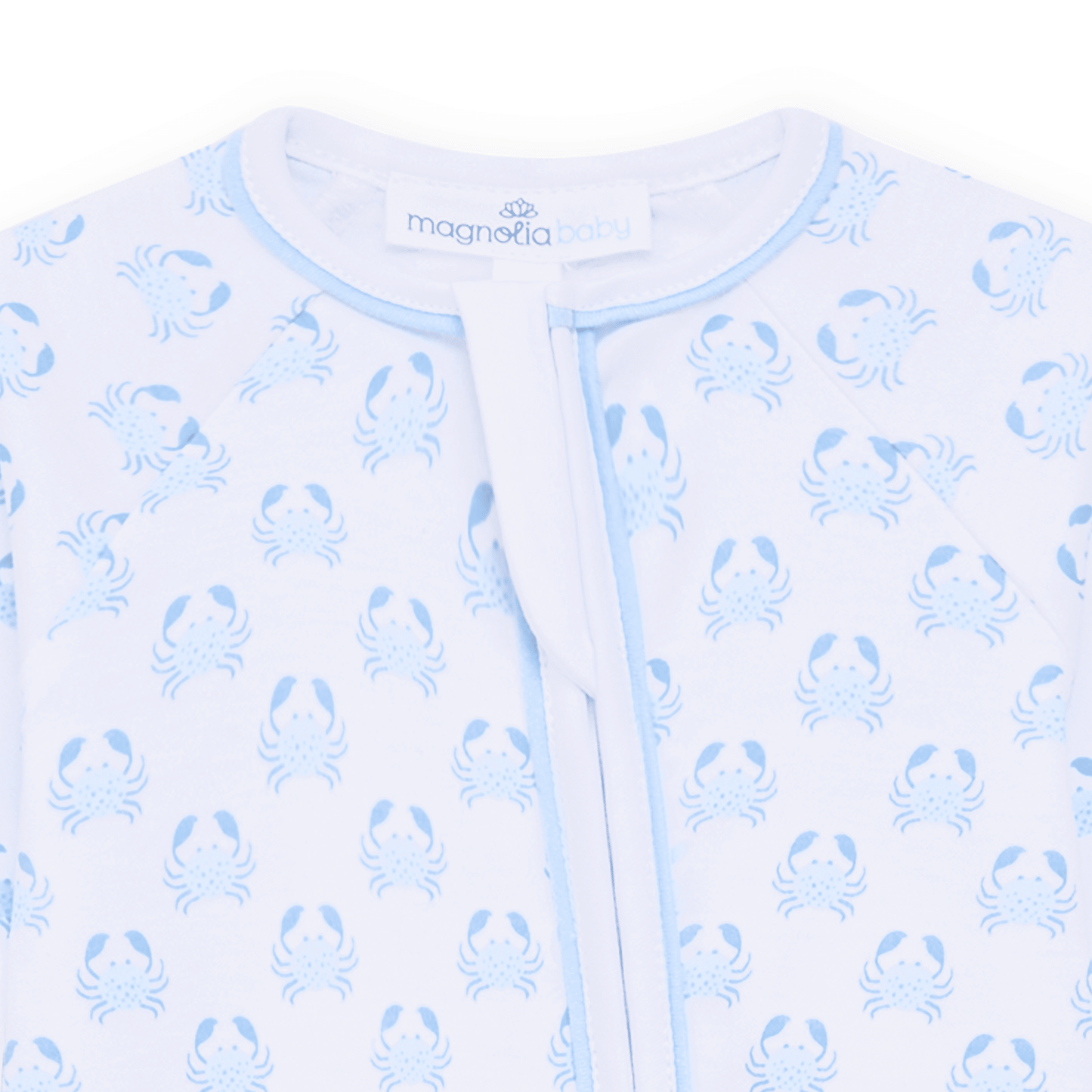 Magnolia Baby_Little Crawlers Print Zip Playsuit - Light Blue_3