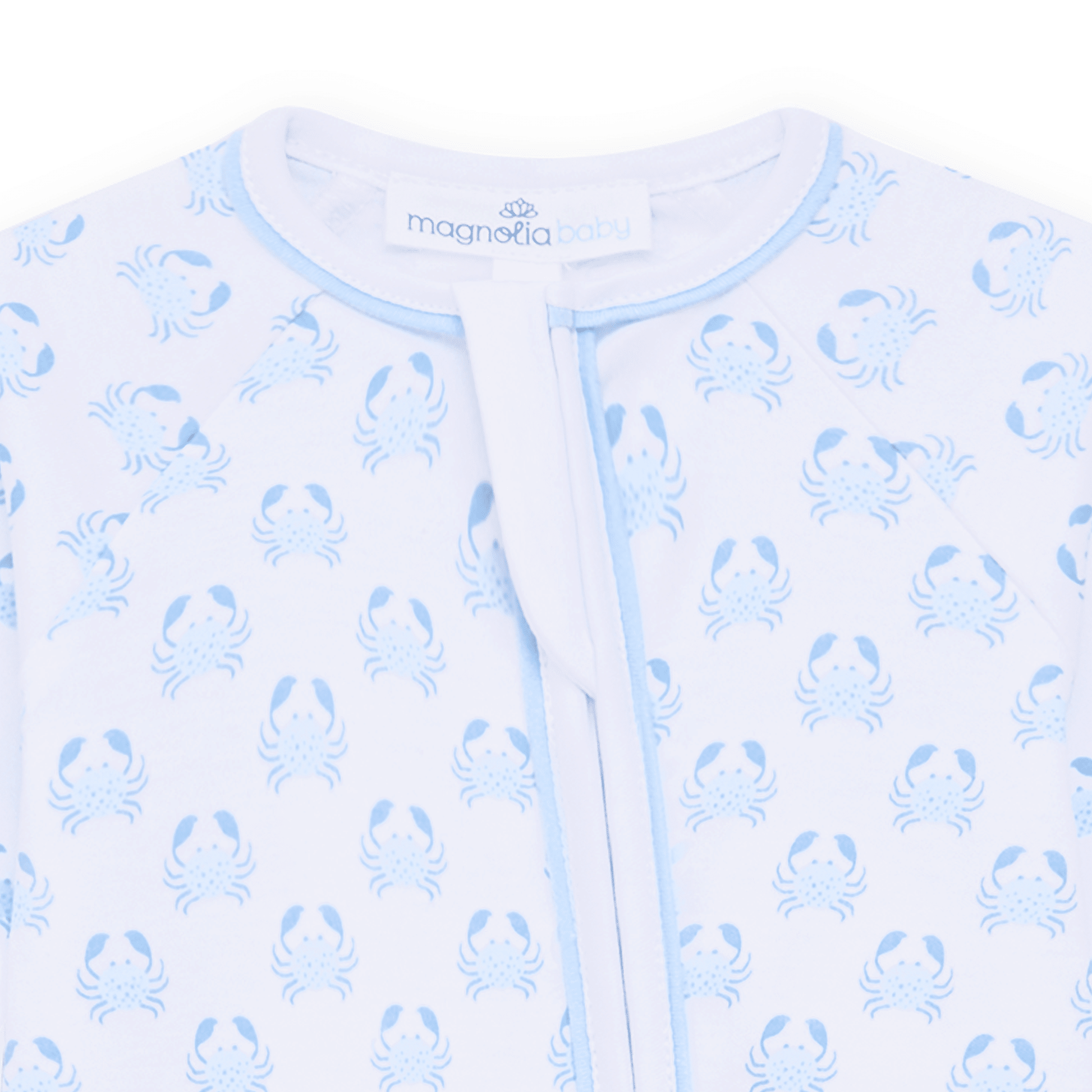 Magnolia Baby_Little Crawlers Print Zip Playsuit - Light Blue_3