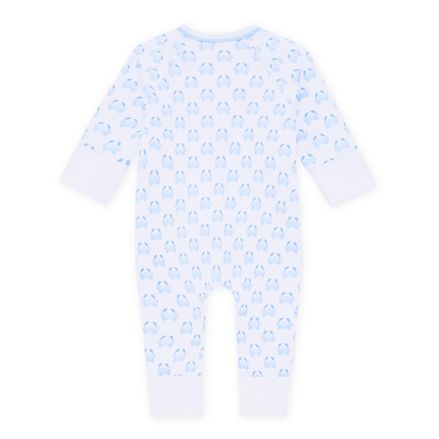 Magnolia Baby_Little Crawlers Print Zip Playsuit - Light Blue_2