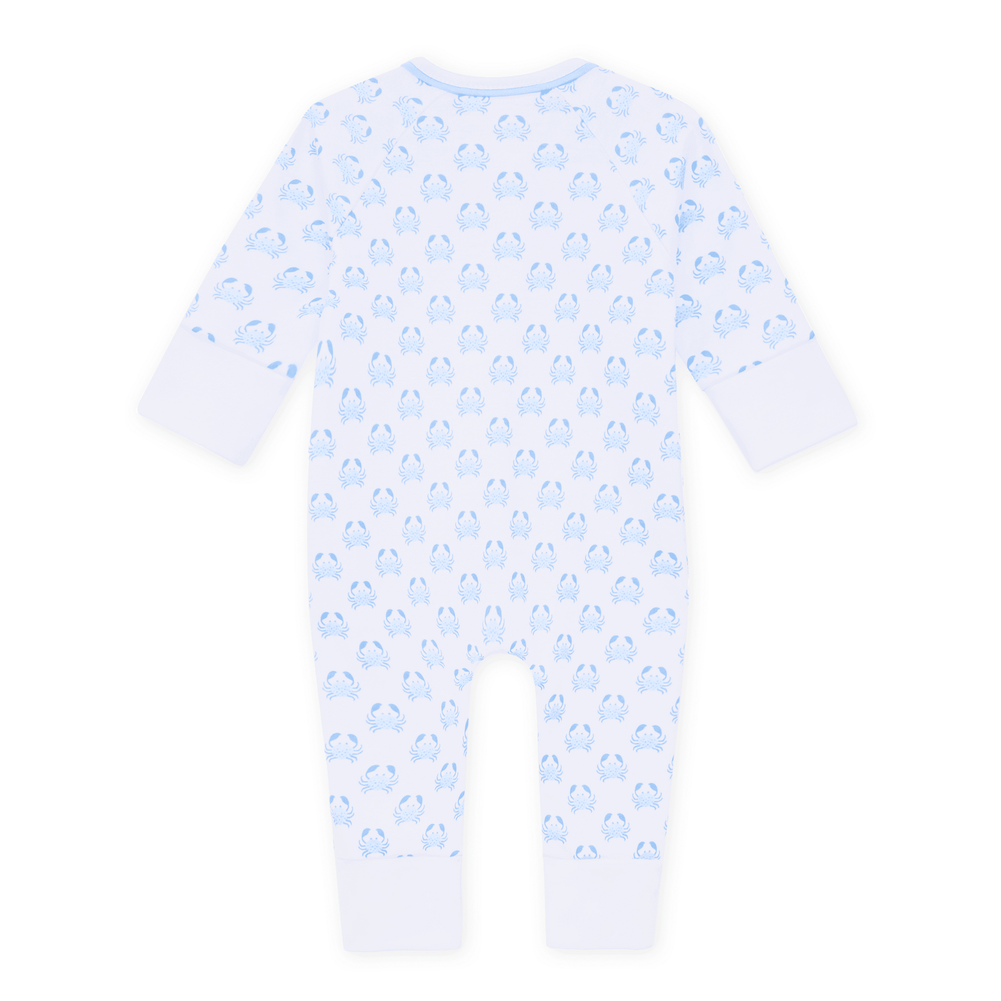 Magnolia Baby_Little Crawlers Print Zip Playsuit - Light Blue_2