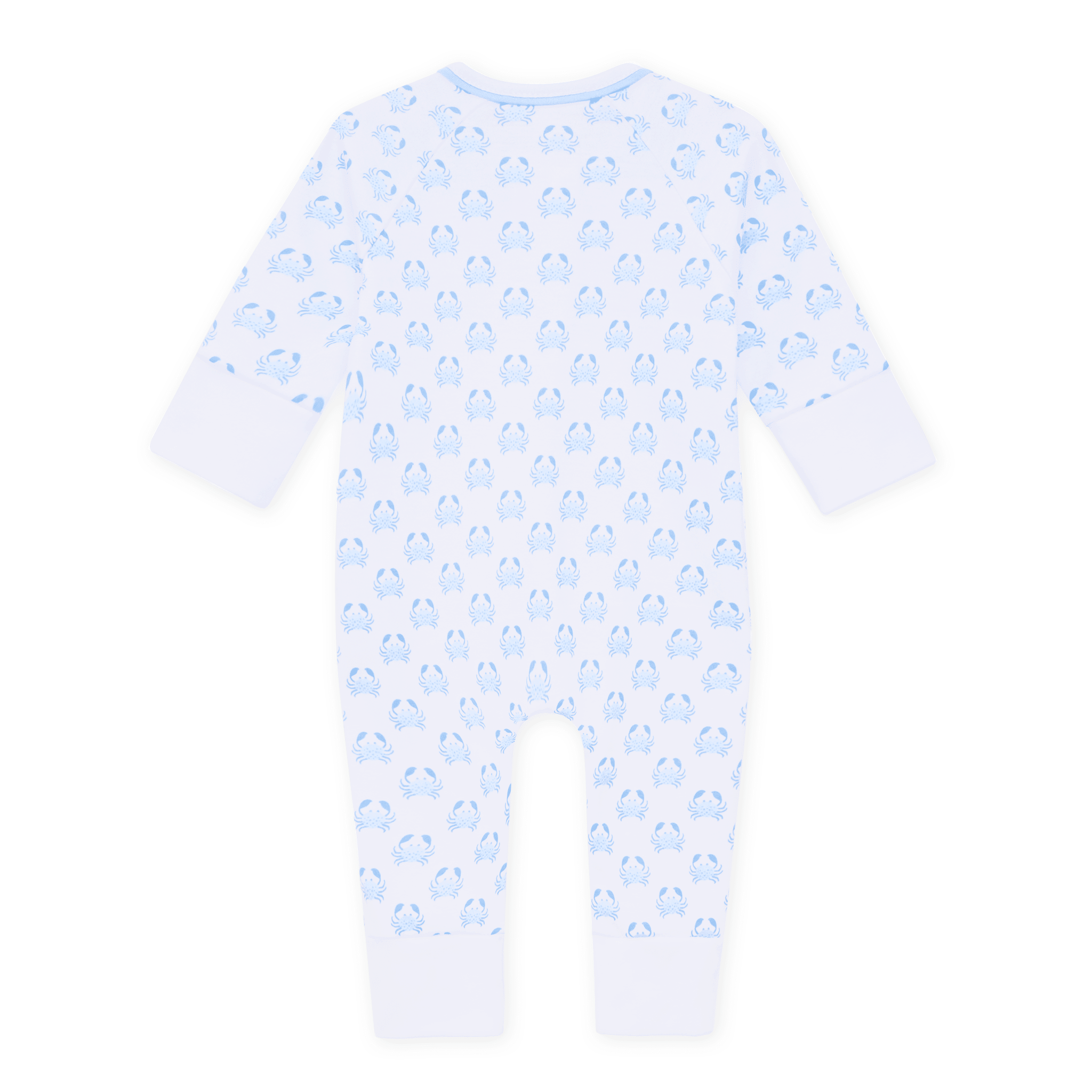 Magnolia Baby_Little Crawlers Print Zip Playsuit - Light Blue_2