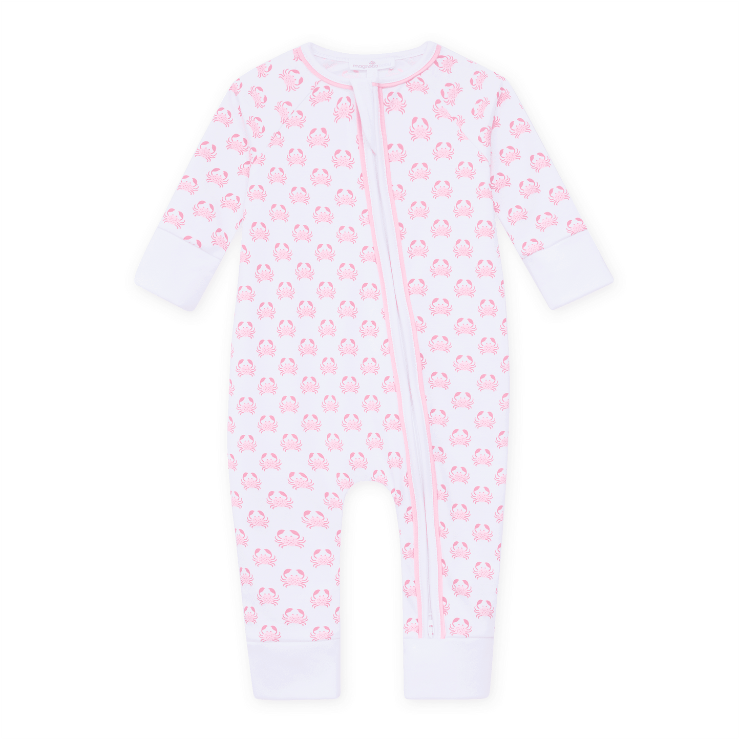 Magnolia Baby_Little Crawlers Print Zip Playsuit - Pink_1