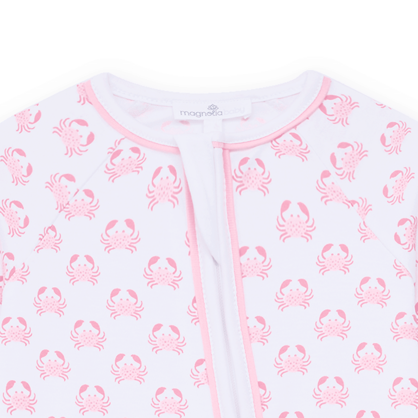 Magnolia Baby_Little Crawlers Print Zip Playsuit - Pink_3