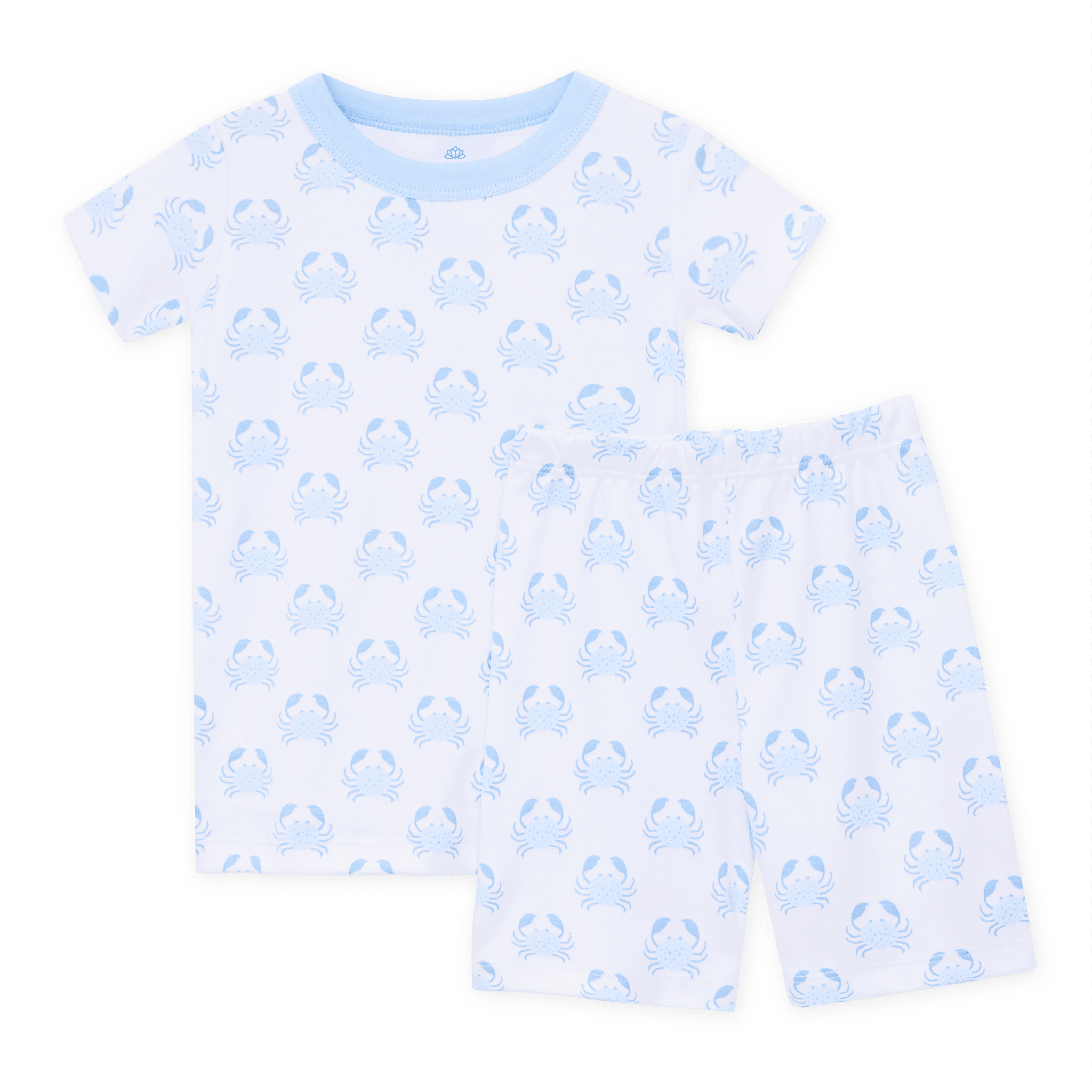 Little Crawlers Short Pajamas - Light Blue - Magnolia BabyShort Pajamas