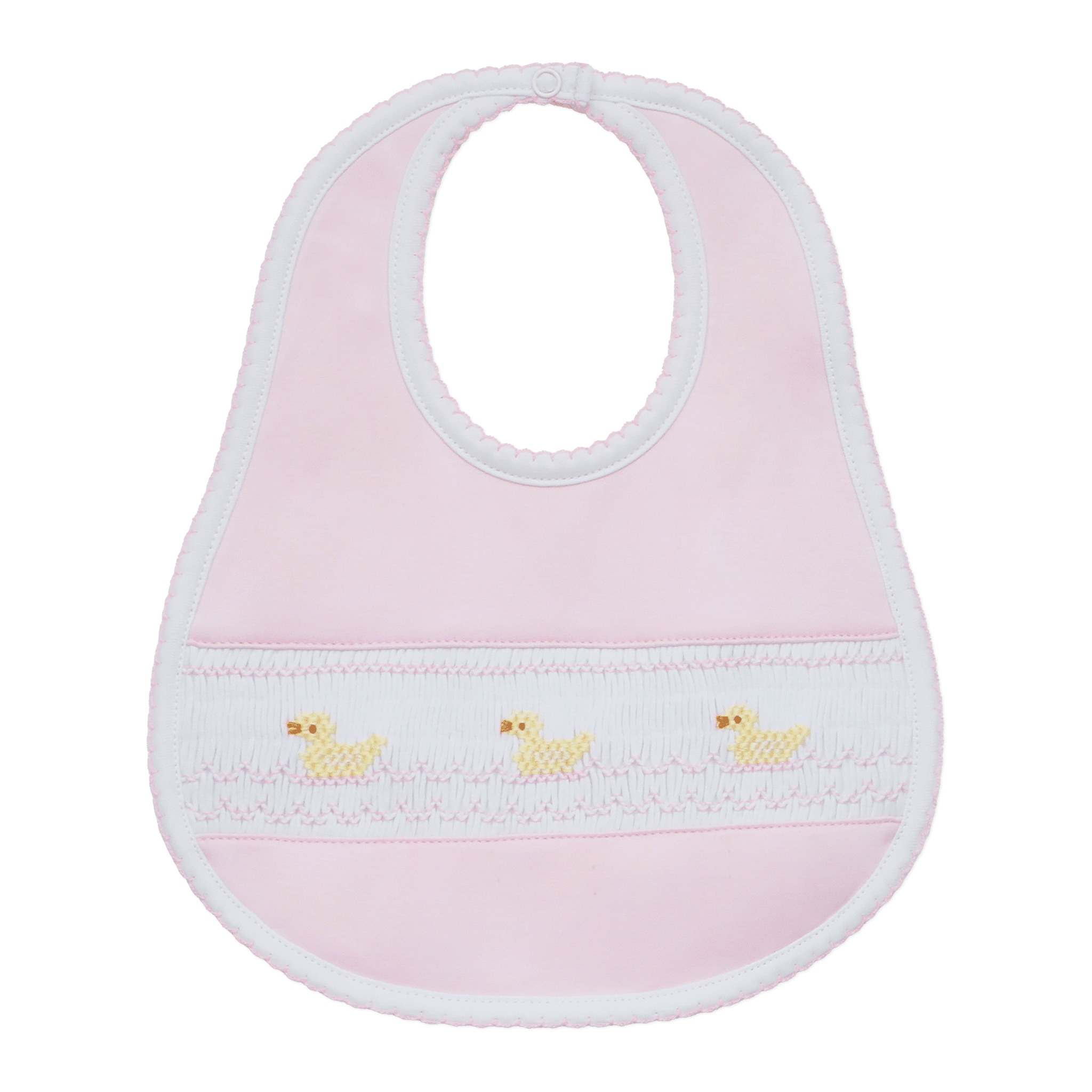 Little Ducklings Classics Smocked Bib - Pink - Magnolia BabyBib