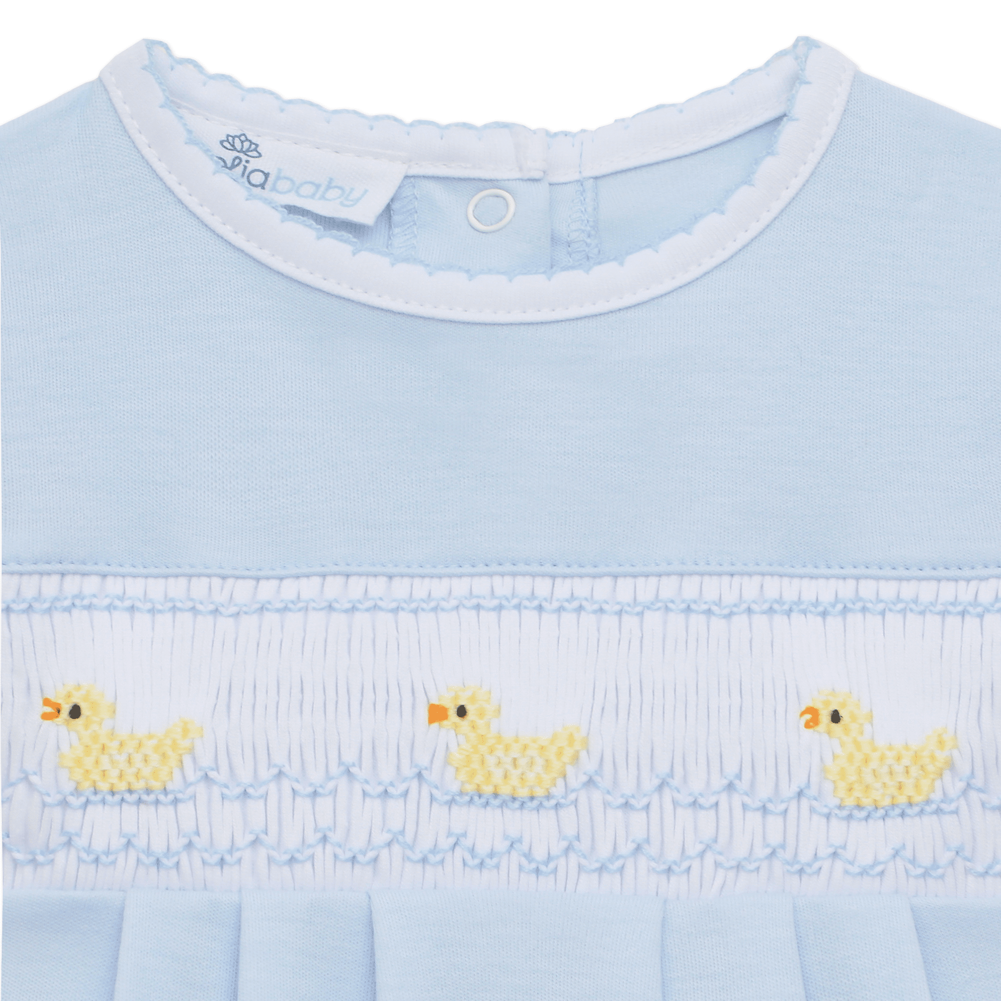 Little Ducklings Classics Smocked Bubble - Light Blue - Magnolia BabyBubble