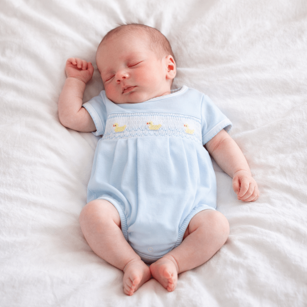 Little Ducklings Classics Smocked Bubble - Light Blue - Magnolia BabyBubble