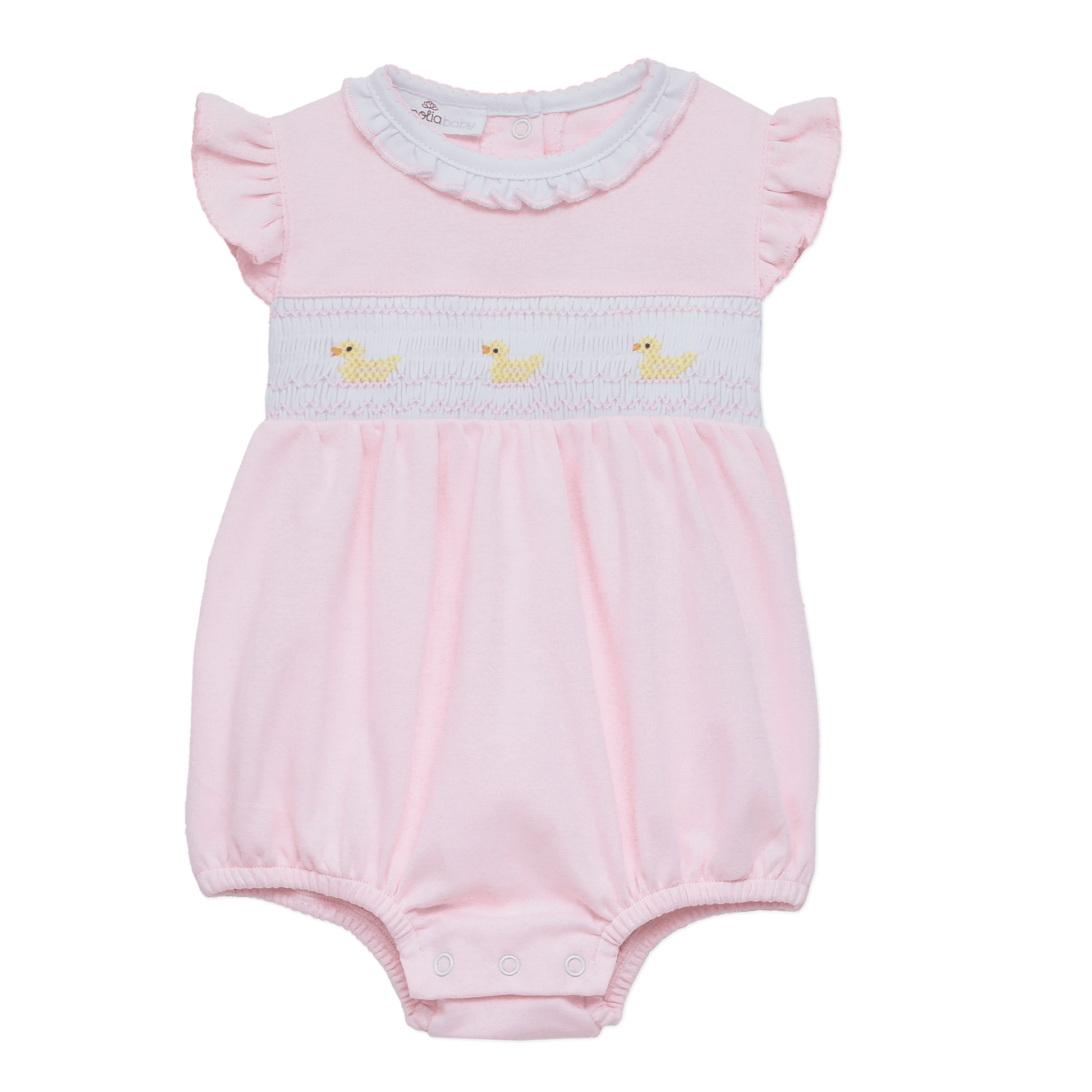 Little Ducklings Classics Smocked Bubble - Pink - Magnolia BabyBubble
