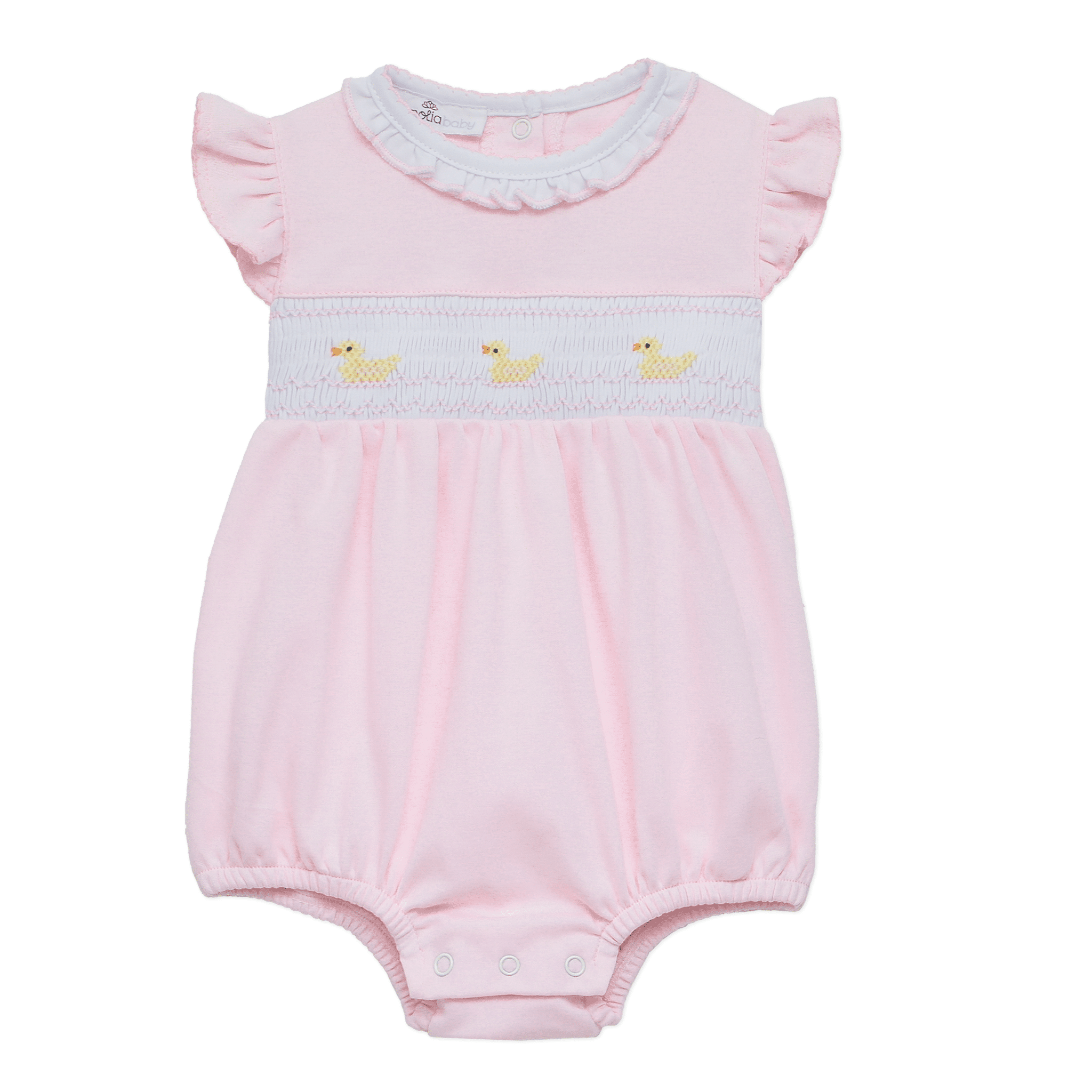Little Ducklings Classics Smocked Bubble - Pink - Magnolia BabyBubble
