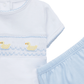 Little Ducklings Classics Smocked Diaper Cover Set - Light Blue - Magnolia BabyDiaper Cover