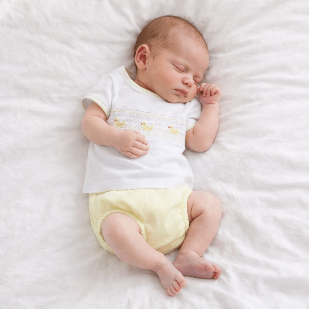 Little Ducklings Classics Smocked Diaper Cover Set - Yellow - Magnolia BabyDiaper Cover