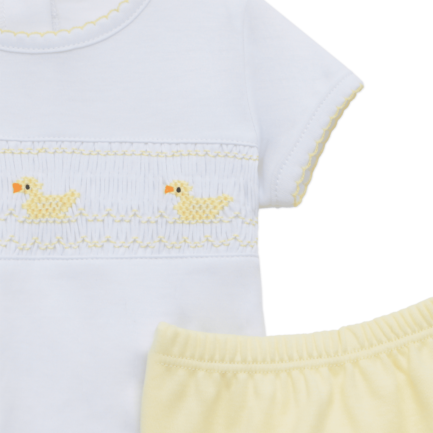 Little Ducklings Classics Smocked Diaper Cover Set - Yellow - Magnolia BabyDiaper Cover
