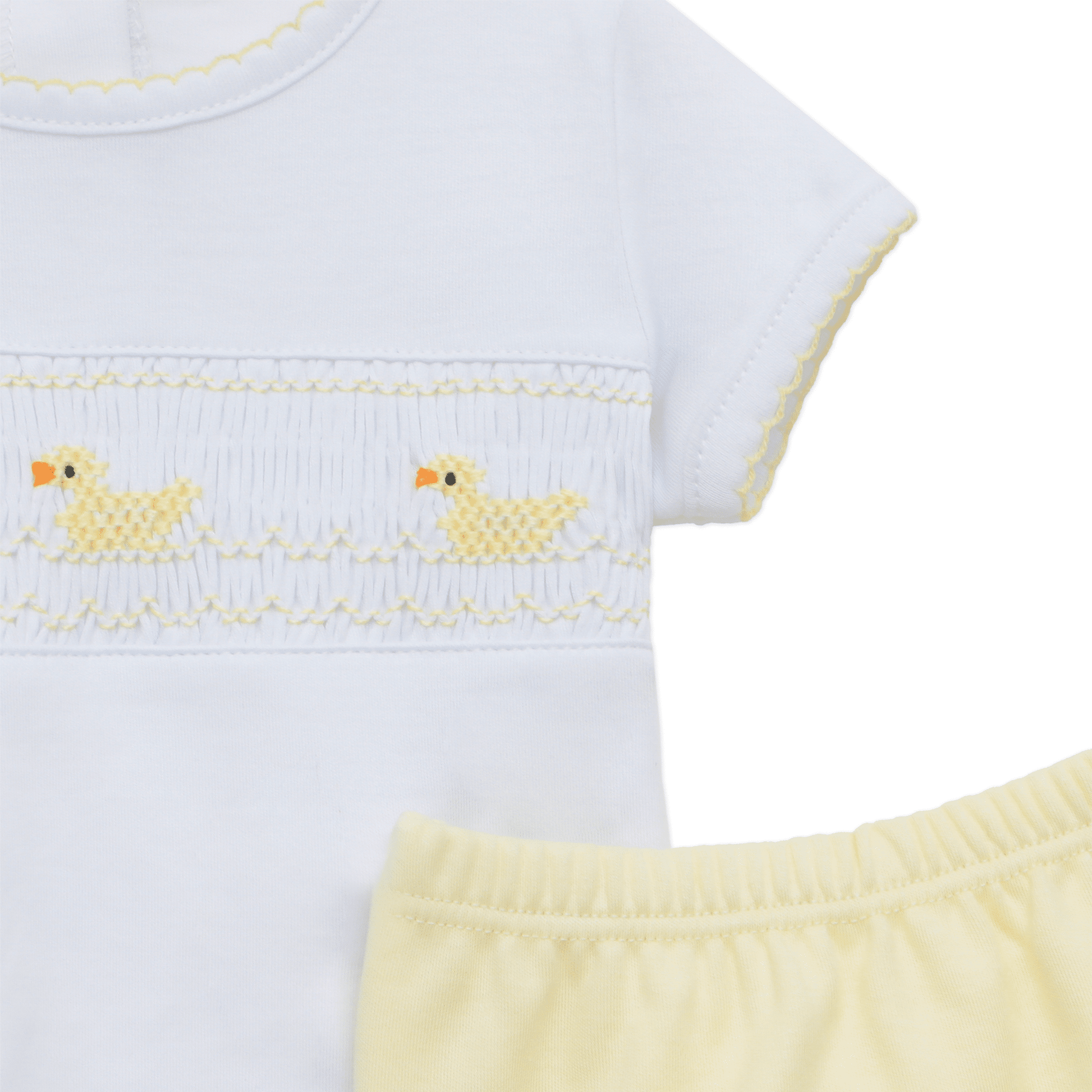 Little Ducklings Classics Smocked Diaper Cover Set - Yellow - Magnolia BabyDiaper Cover