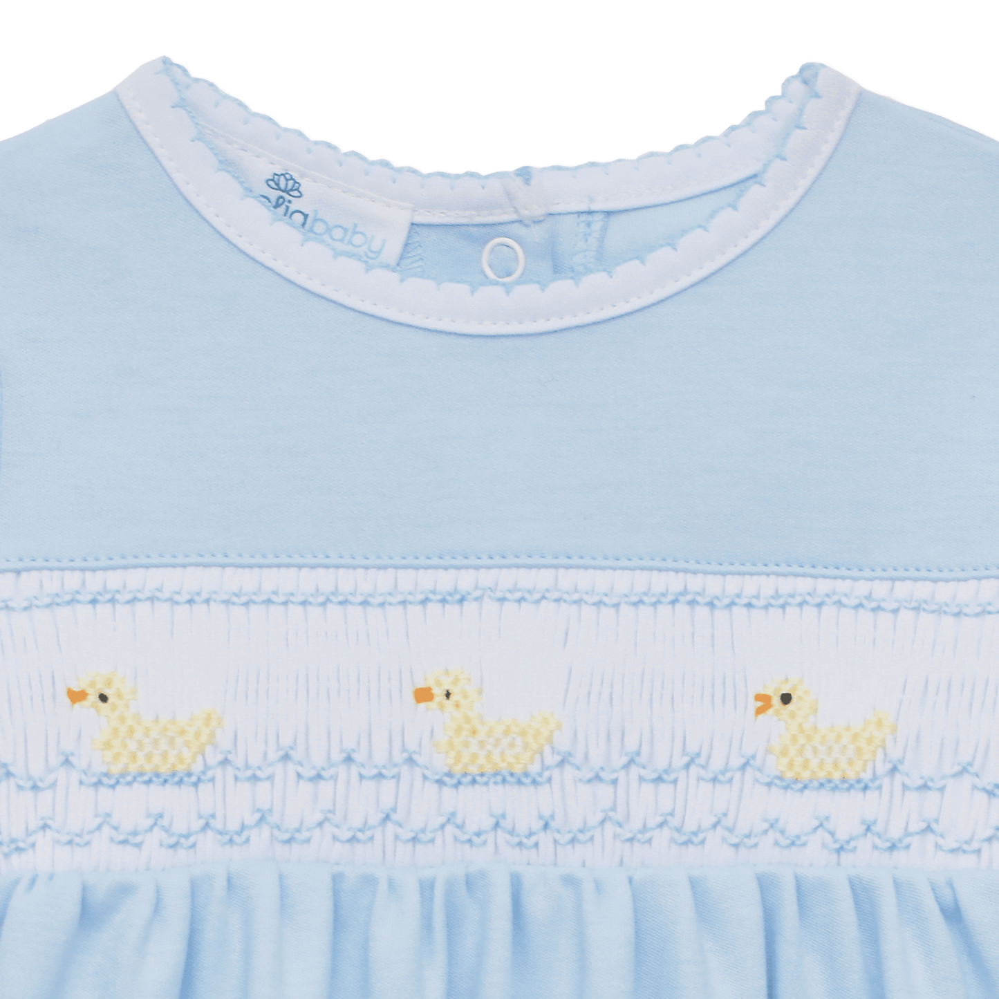 Little Ducklings Classics Smocked Footie - Light Blue - Magnolia BabyFootie