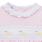 Little Ducklings Classics Smocked Footie - Pink - Magnolia BabyFootie