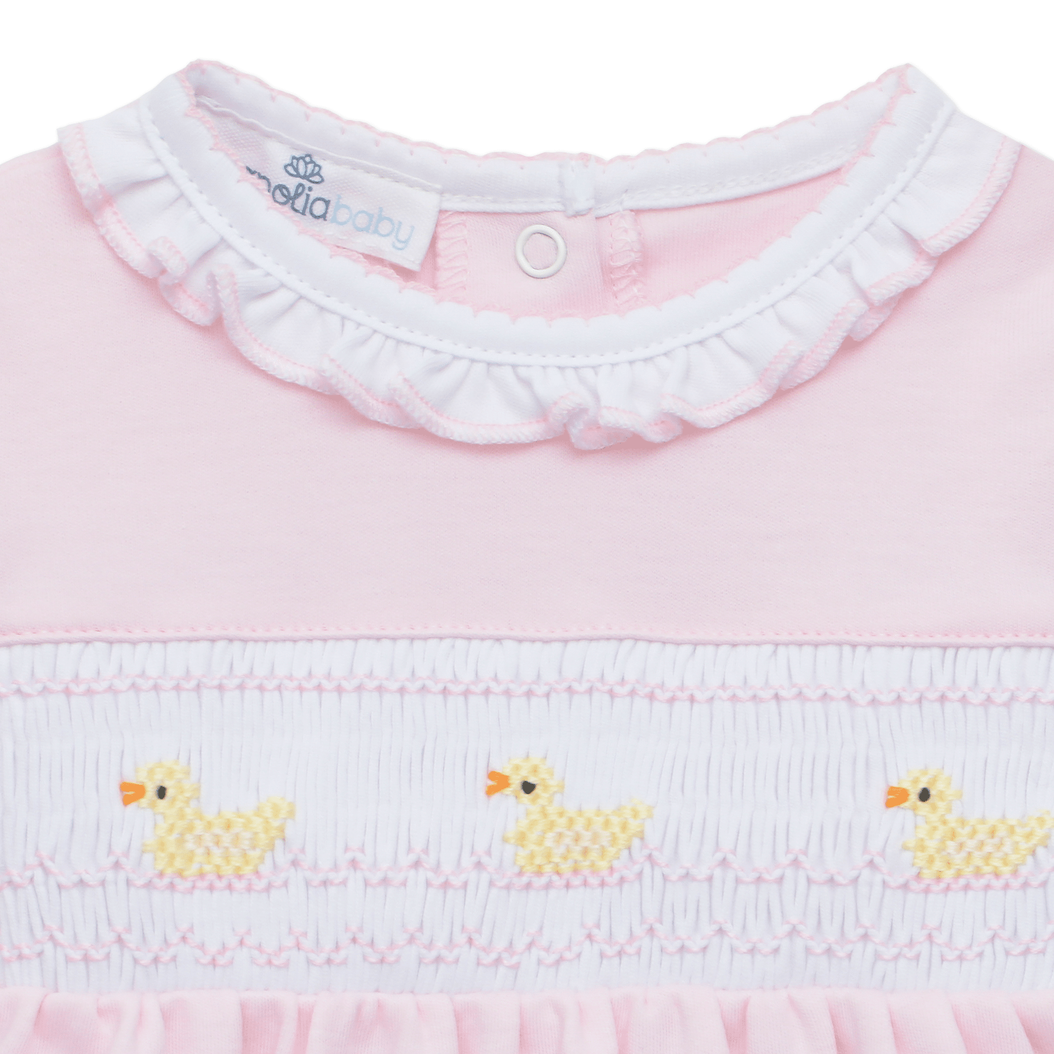 Little Ducklings Classics Smocked Footie - Pink - Magnolia BabyFootie