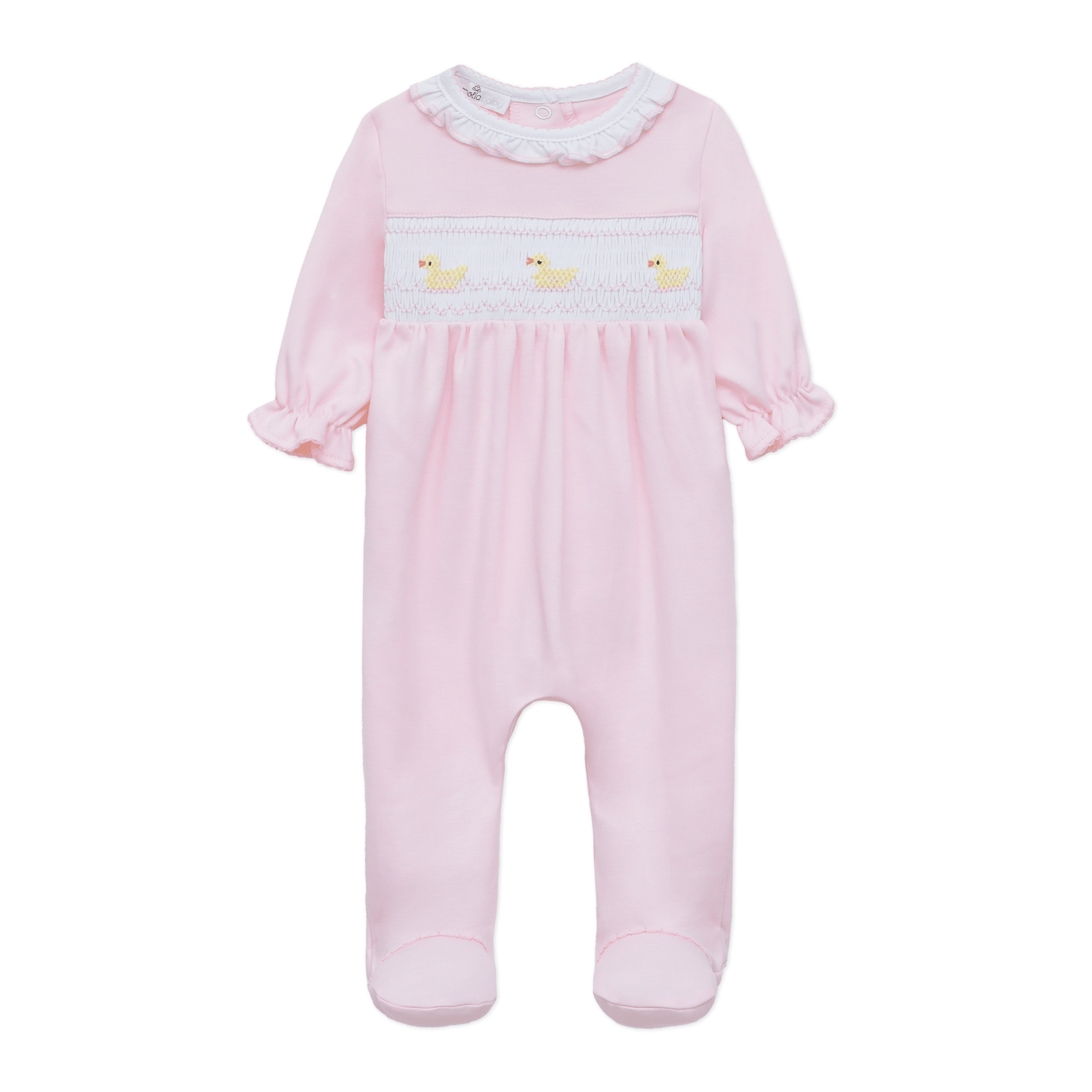 Little Ducklings Classics Smocked Footie - Pink - Magnolia BabyFootie