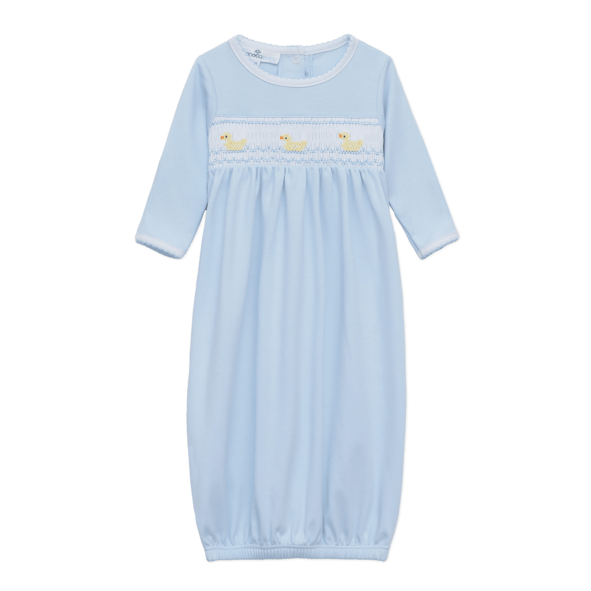 Little Ducklings Classics Smocked Gown - Light Blue - Magnolia BabyGown