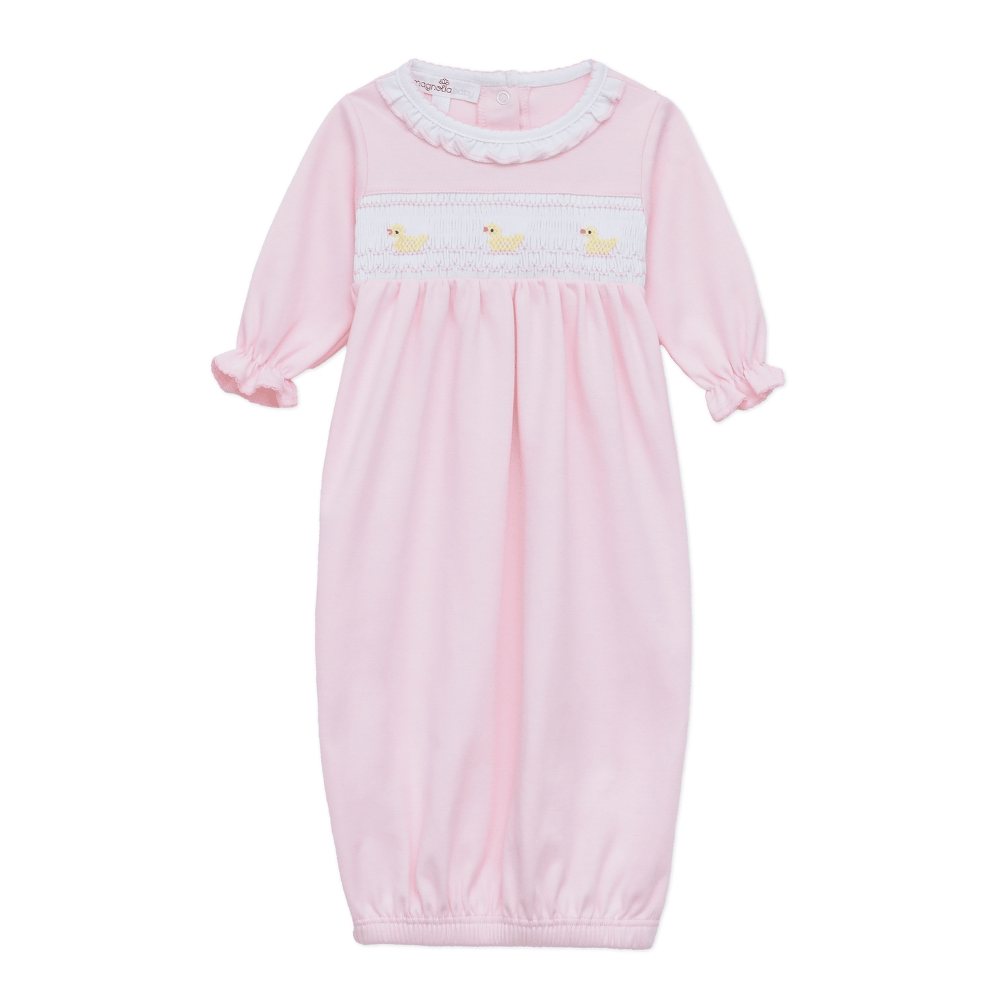Little Ducklings Classics Smocked Gown - Pink - Magnolia BabyGown