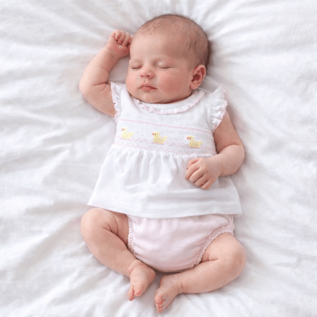 Little Ducklings Classics Smocked Ruffle Diaper Cover Set - Pink - Magnolia BabyDiaper Cover