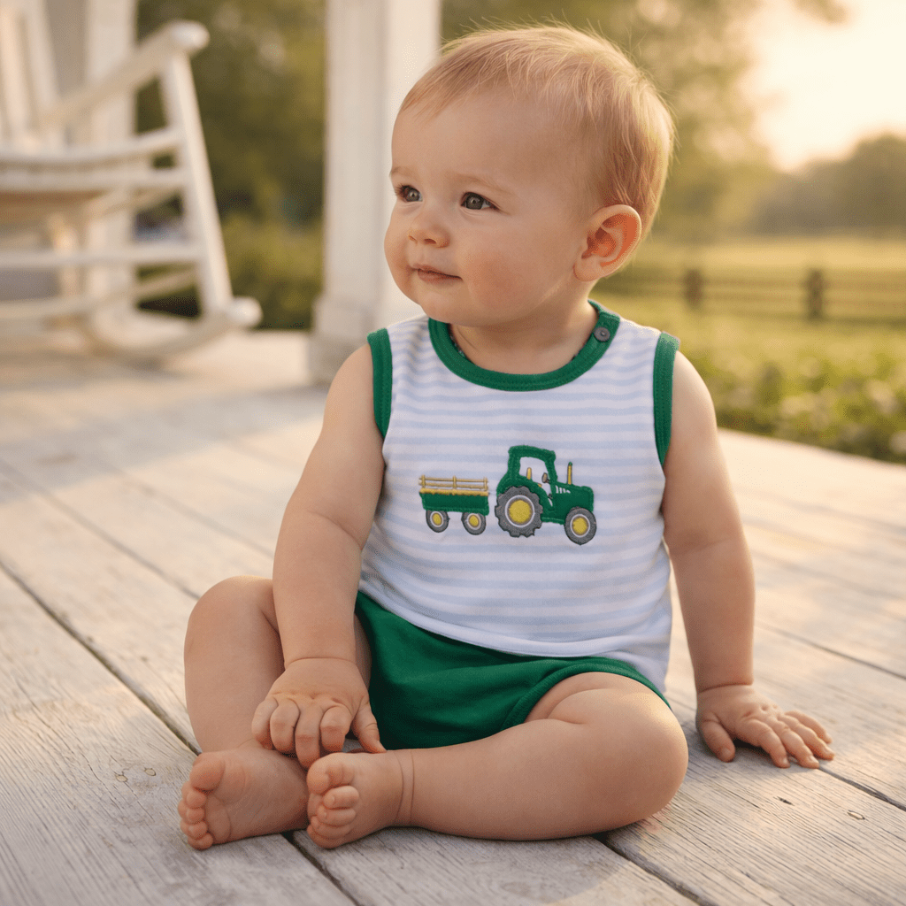 Little Farmer Applique Diaper Cover Set - Magnolia BabyDiaper Cover