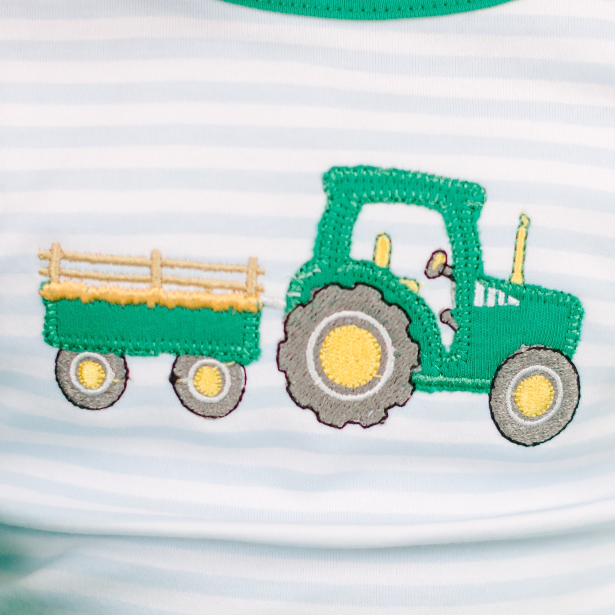 Little Farmer Applique Long Pajamas - Magnolia BabyLong Pajamas