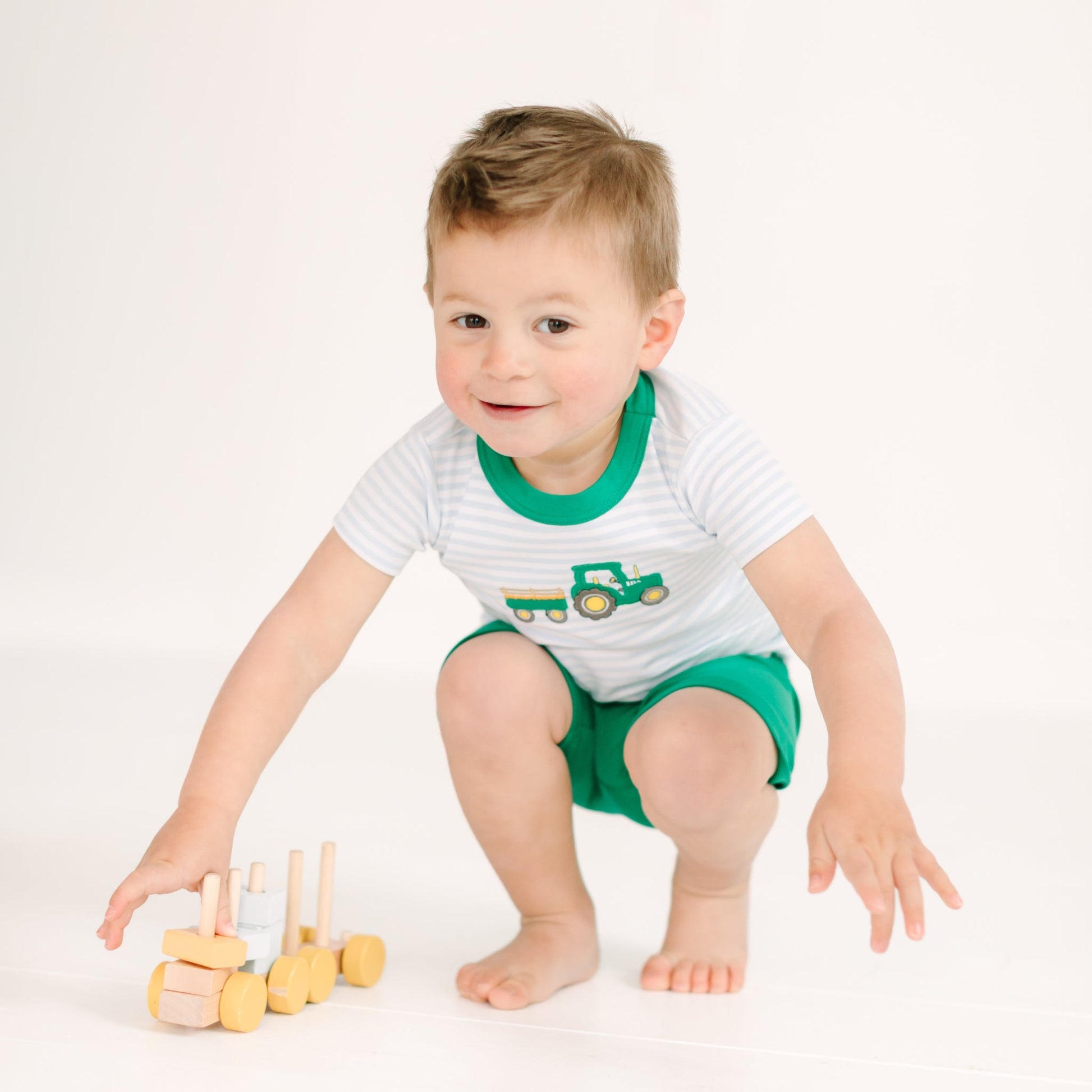 Little Farmer Applique Short Pajamas - Magnolia BabyShort Pajamas