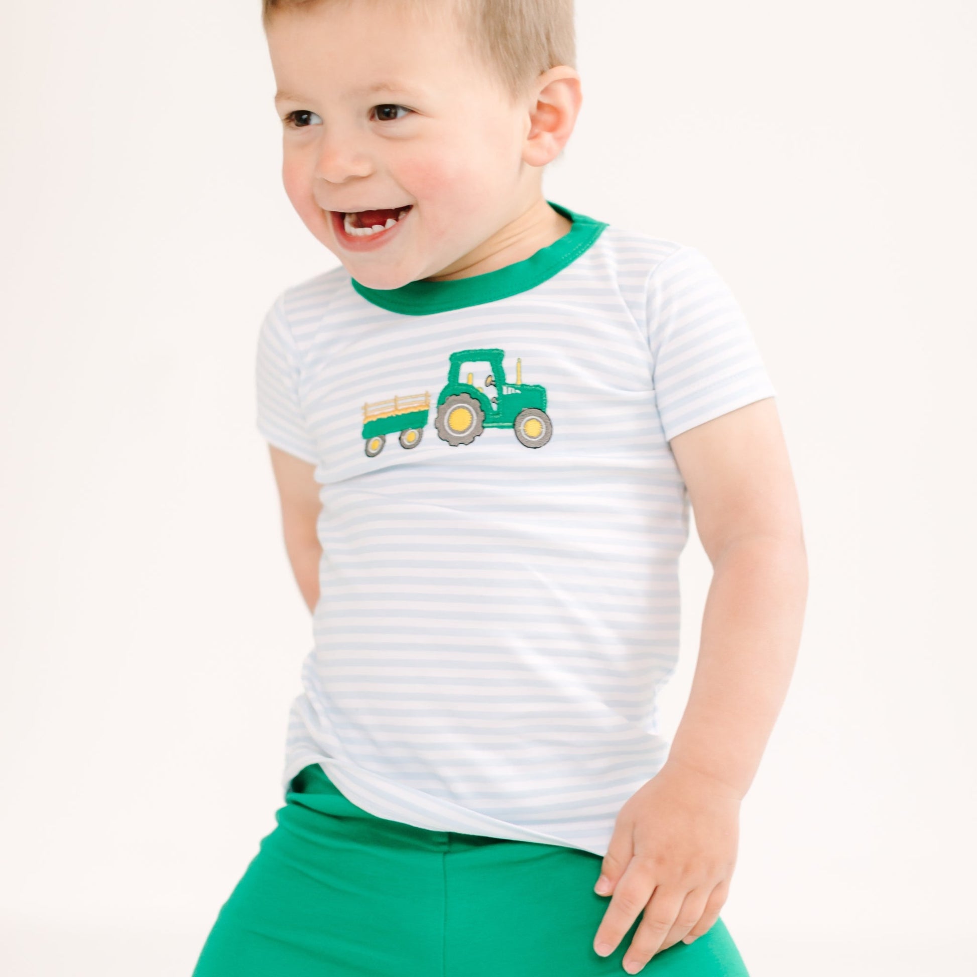 Little Farmer Applique Short Pajamas - Magnolia BabyShort Pajamas