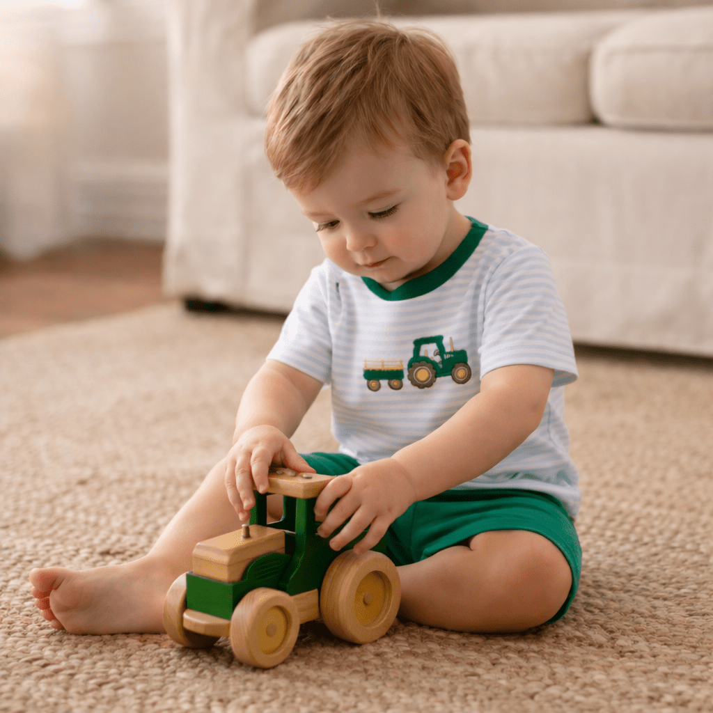 Little Farmer Applique Short Pajamas - Magnolia BabyShort Pajamas