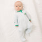 Little Farmer Applique Zip Footie - Magnolia BabyFootie