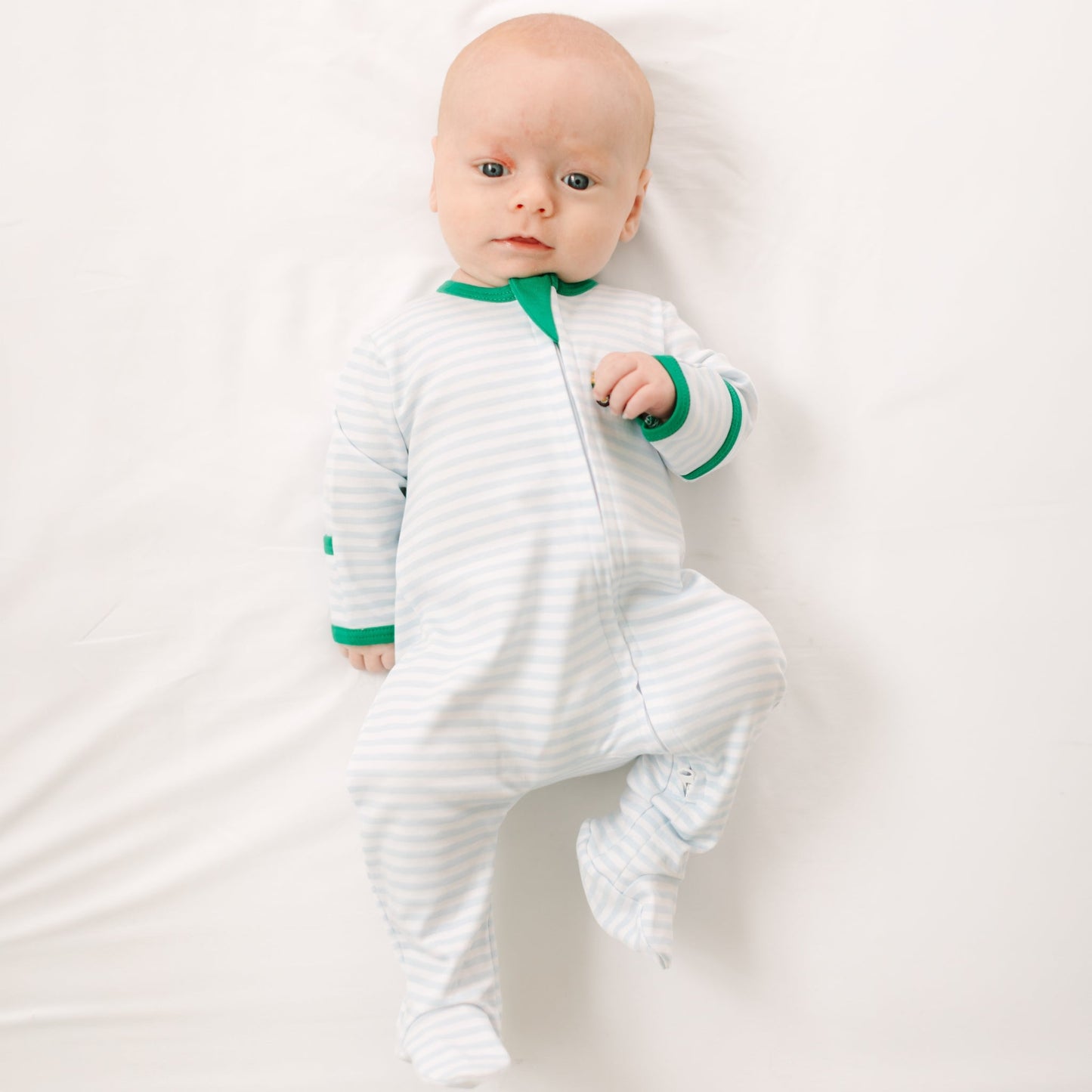 Little Farmer Applique Zip Footie - Magnolia BabyFootie