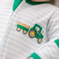 Little Farmer Applique Zip Footie - Magnolia BabyFootie