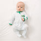 Little Farmer Applique Zip Footie - Magnolia BabyFootie