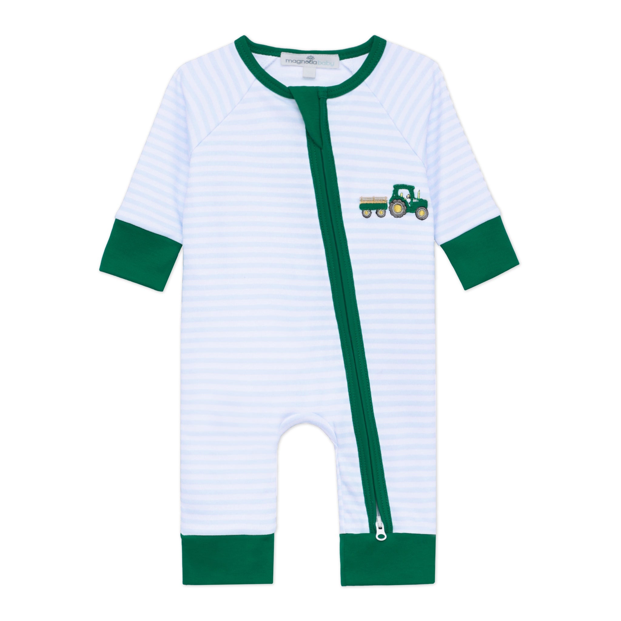 Little Farmer Applique Zip Playsuit - Magnolia BabyPlaysuit