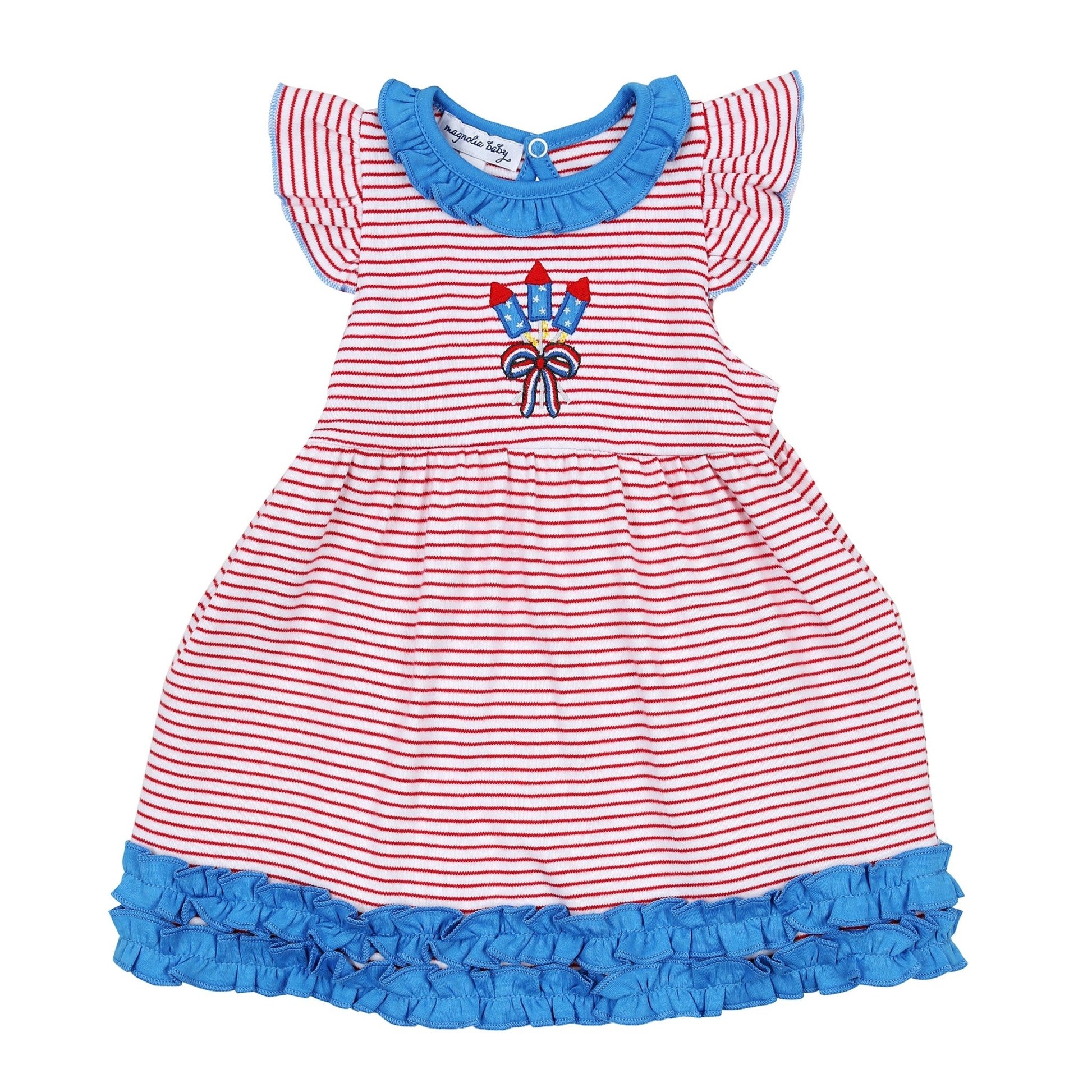 Little Firecracker Applique Flutters Dress - Magnolia BabyDress