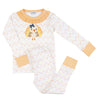 Little Gobbler Applique Ruffle Long Pajamas - Magnolia BabyLong Pajamas