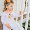 Little Gobbler Applique Ruffle Long Pajamas - Magnolia BabyLong Pajamas