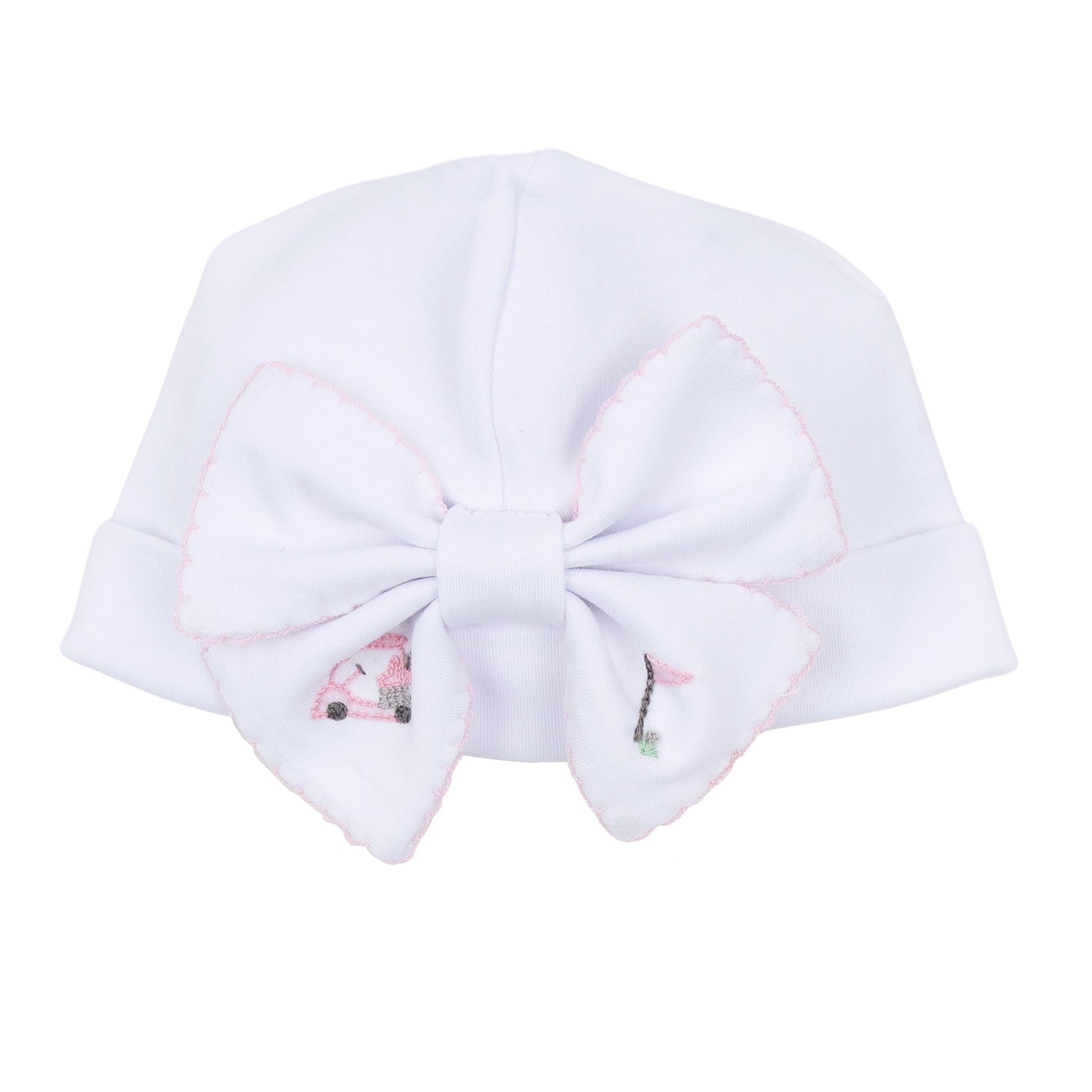 Little Golfer Bow Hat - Pink - Magnolia BabyHat