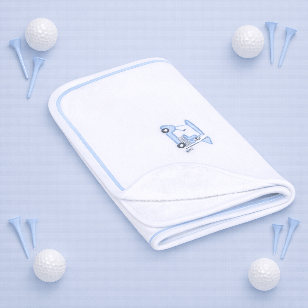Little Golfer Burp Cloth - Light Blue - Magnolia BabyBurp Cloth